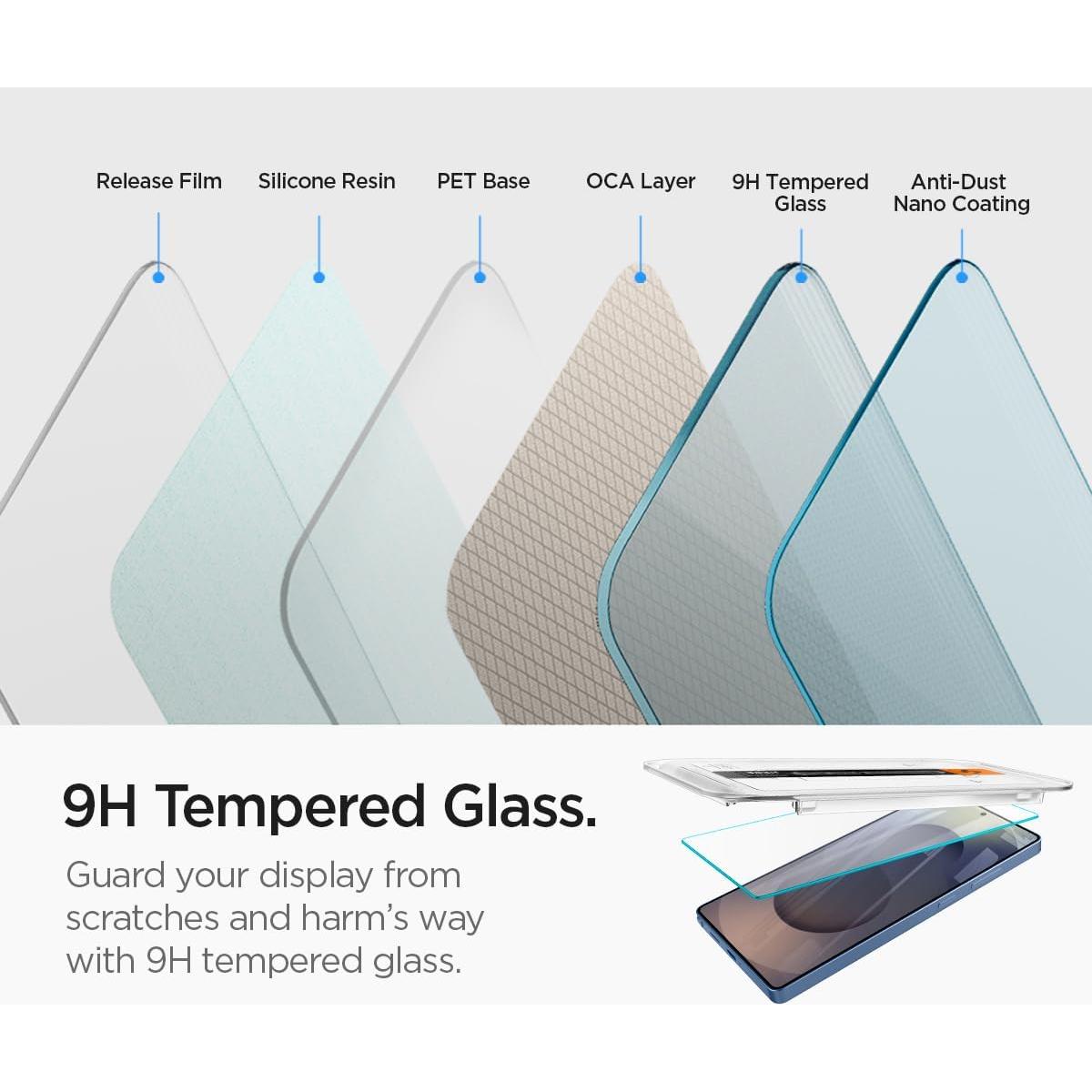 Protector de Pantalla Vidrio Templado Spigen Galaxy S25 Ultra - 2 Pzas