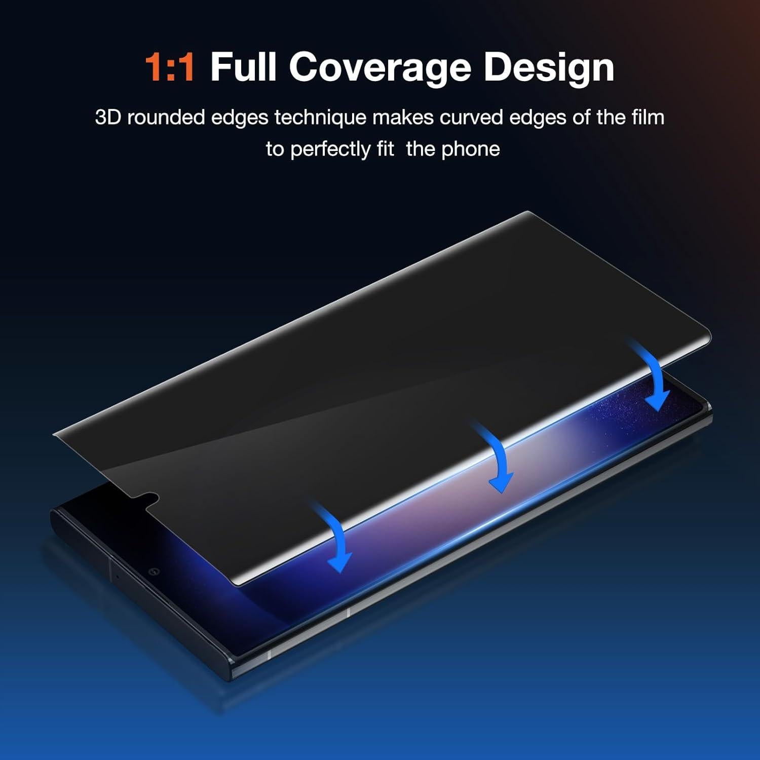 2 Pack Anti-Spy Private Screen Protector Install kit for Samsung Galaxy S23 Ultra 6.8 Inch,Auto-Positioning 3D Curved Full-coverage Flexible Soft TPU Screen Protective Film,Sensitive Touch Ultrathin