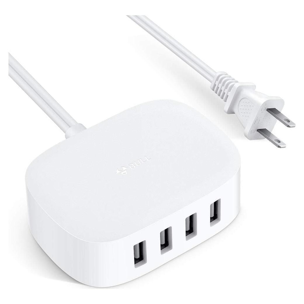 Estación de Carga USB 4 Puertos BULL 25W Compacta 1.83m