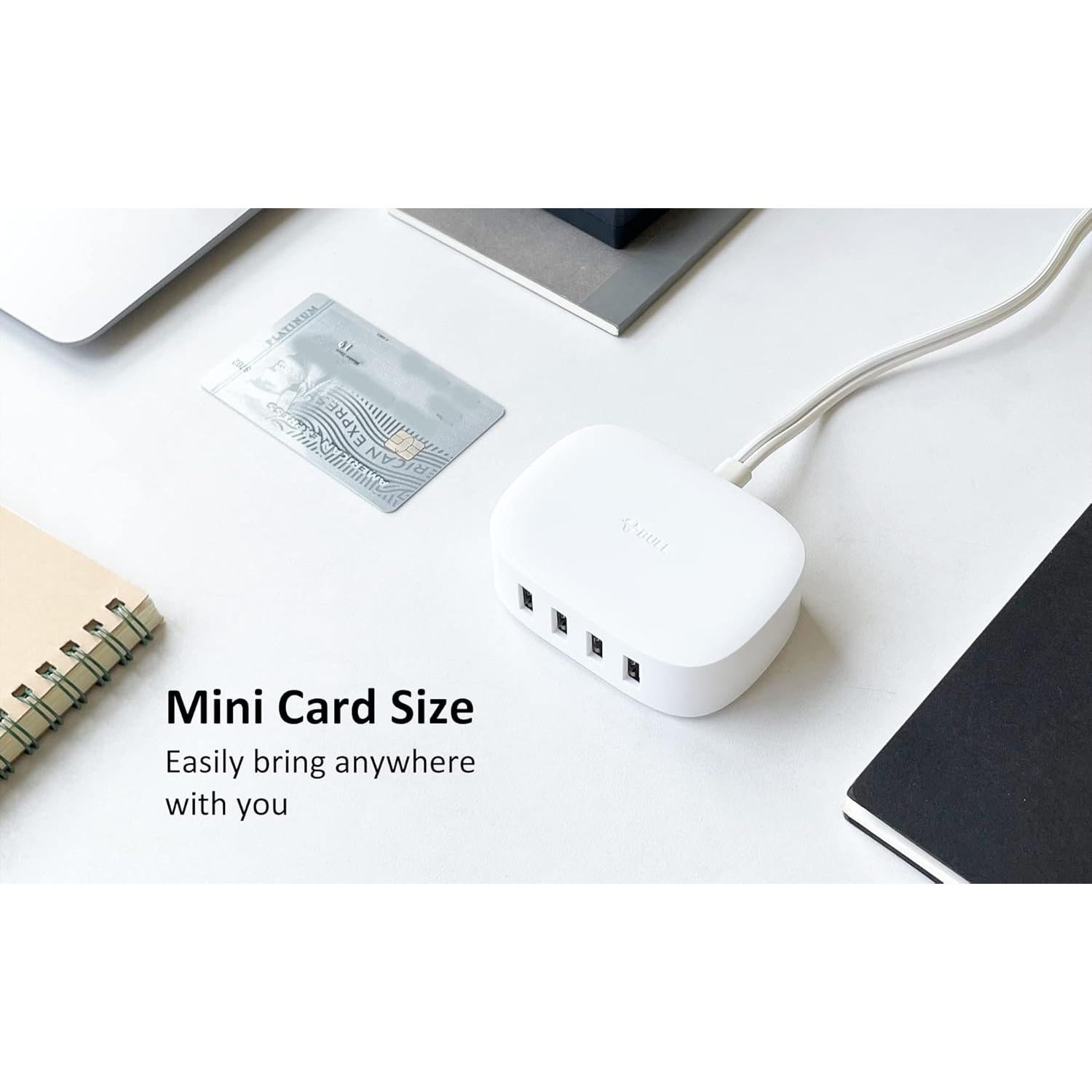 Estación de Carga USB 4 Puertos BULL 25W Compacta 1.83m