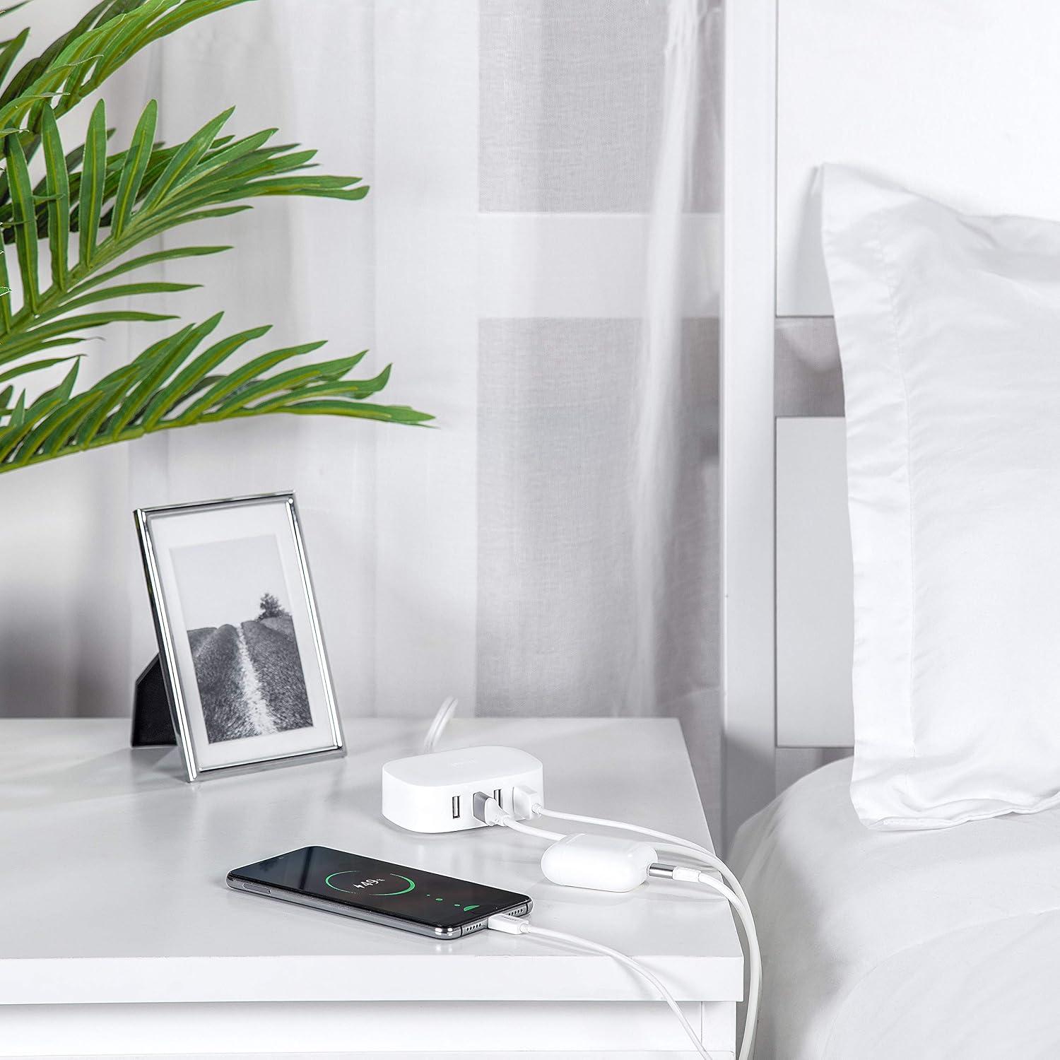 Estación de Carga USB 4 Puertos BULL 25W Compacta 1.83m