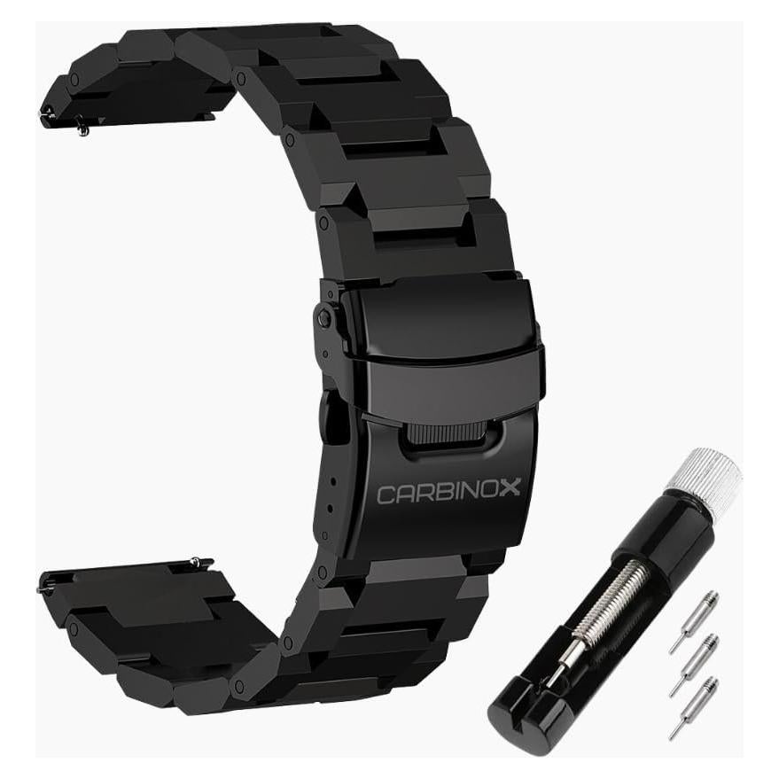 Banda de Acero Inoxidable Carbinox 22mm Ajustable para Reloj
