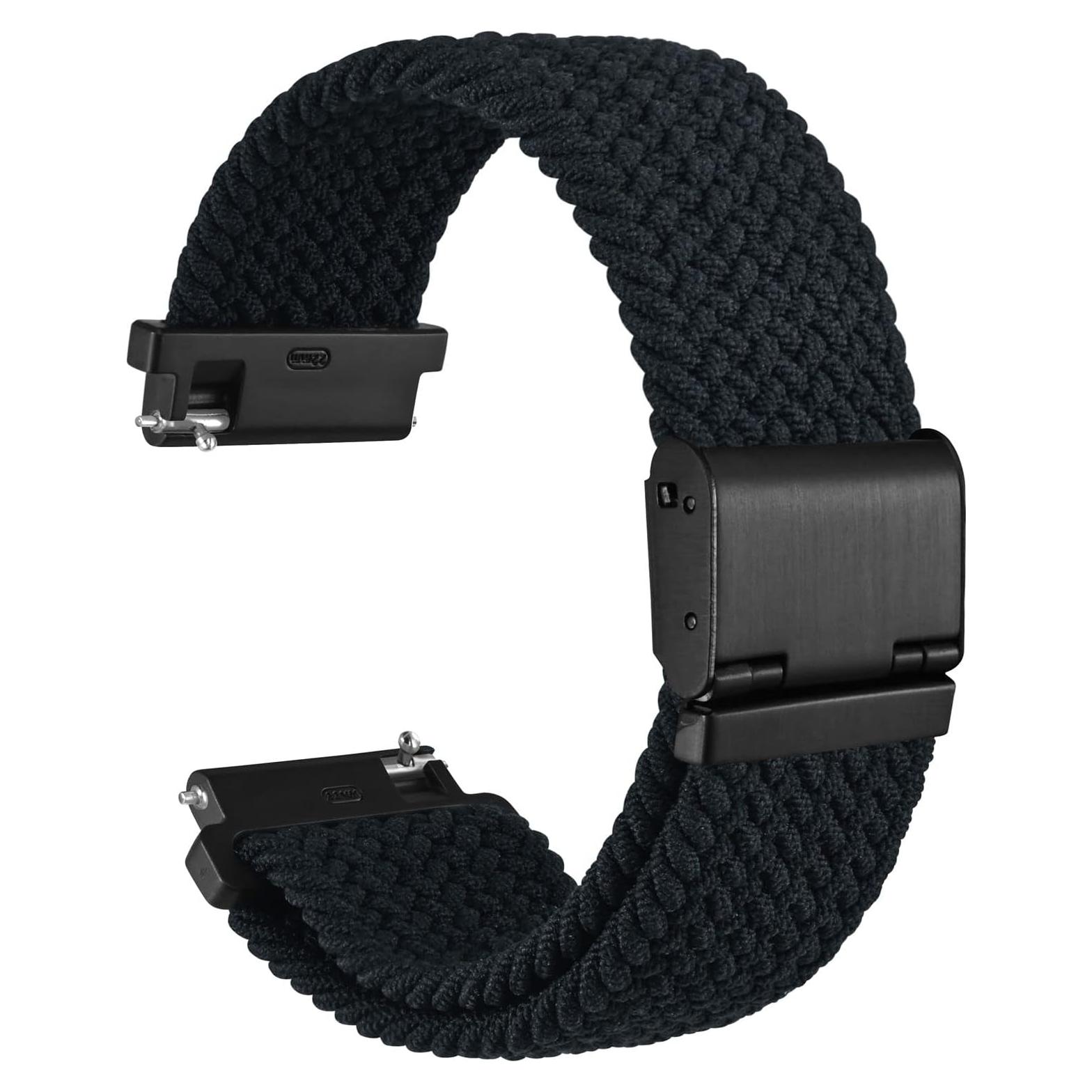 Correa de Reloj Nylon Tramada WOCCI 22mm Negro Ajustable