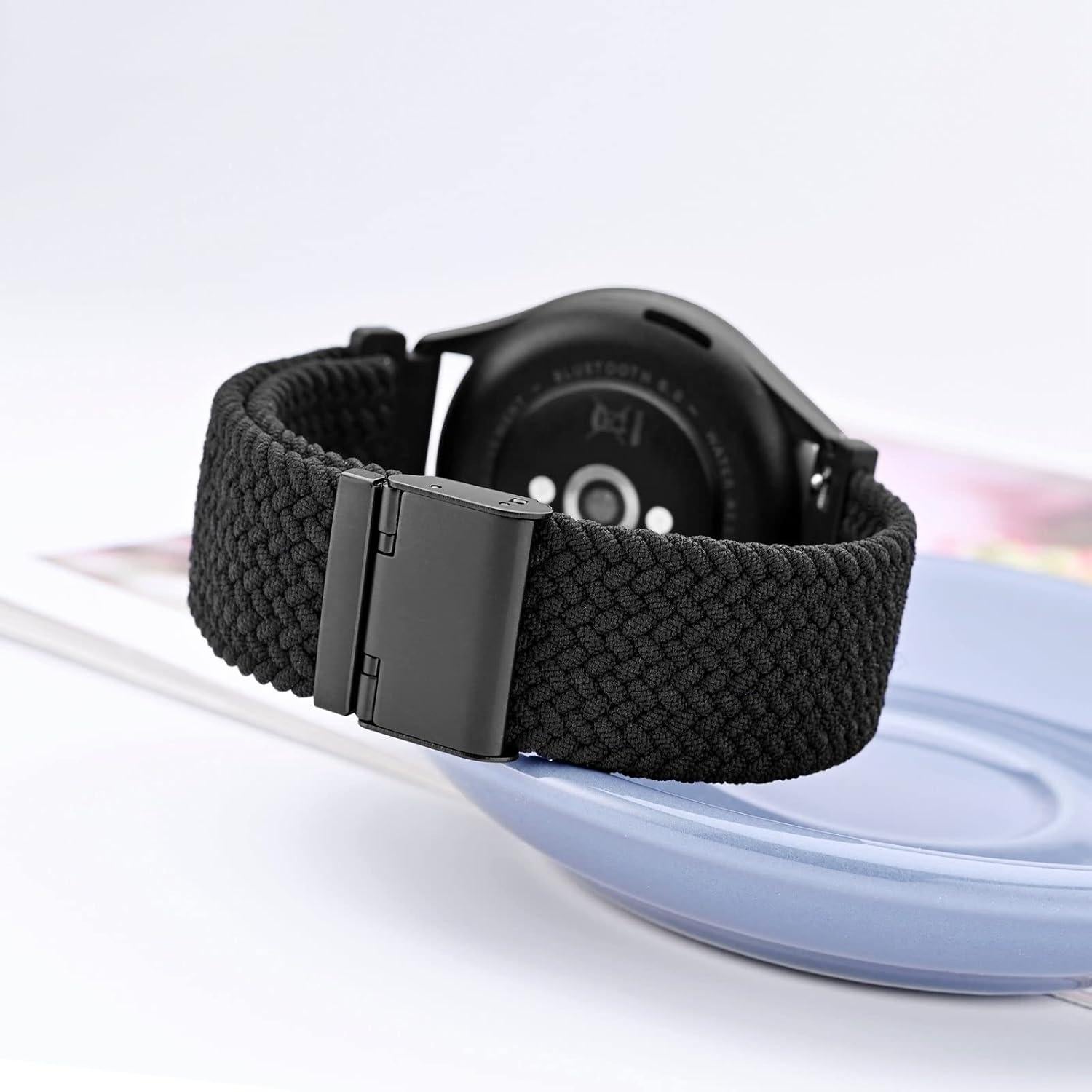 Correa de Reloj Nylon Tramada WOCCI 22mm Negro Ajustable