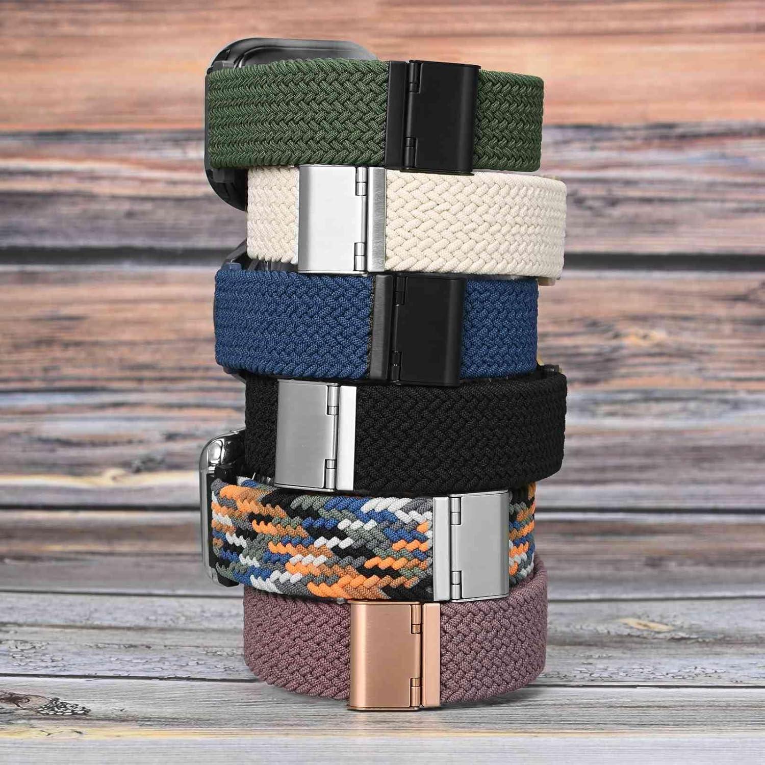 Correa de Reloj Nylon Tramada WOCCI 22mm Negro Ajustable