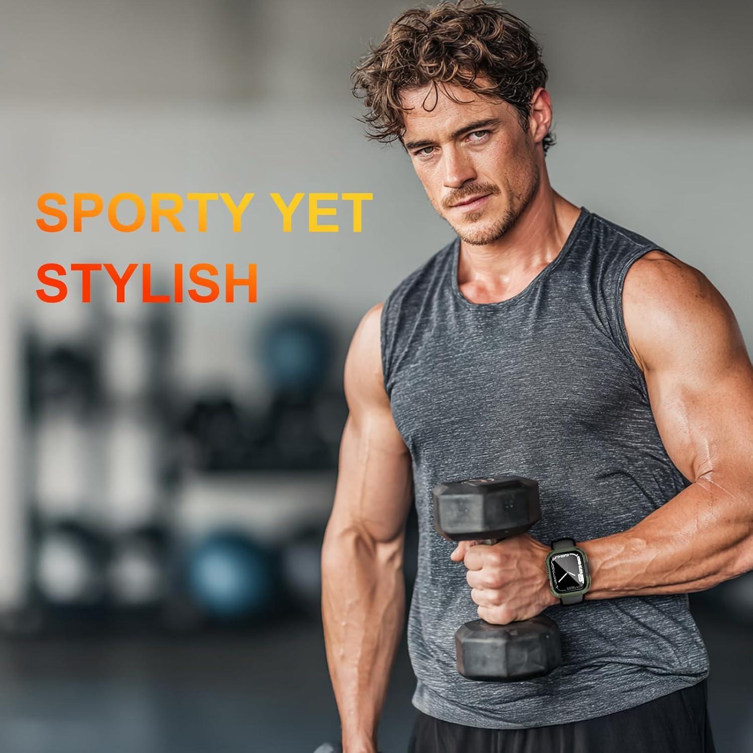 Funda Impermeable YIJDACASE para Apple Watch 44mm con Cristal Templado