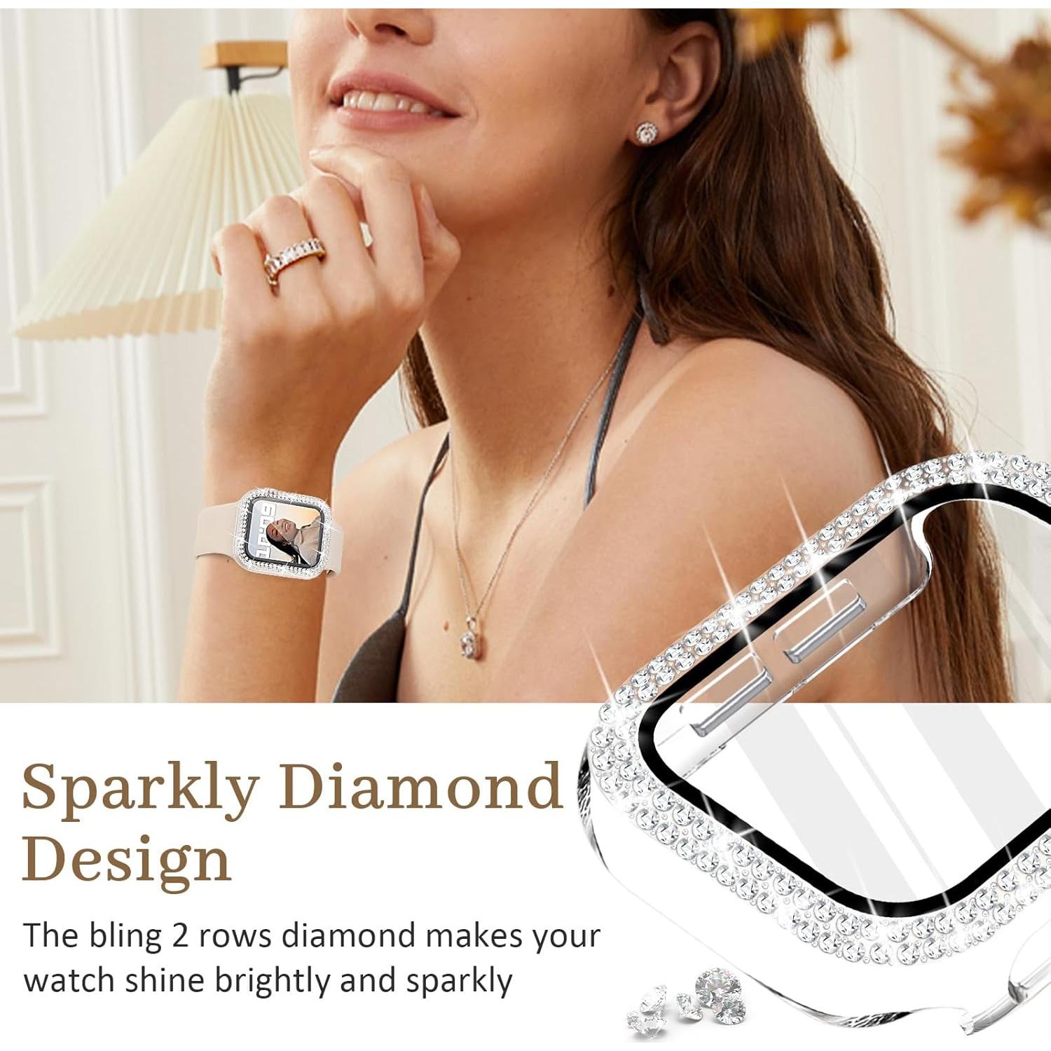 Funda Brillante Newlibery para Apple Watch 40mm con Protector HD