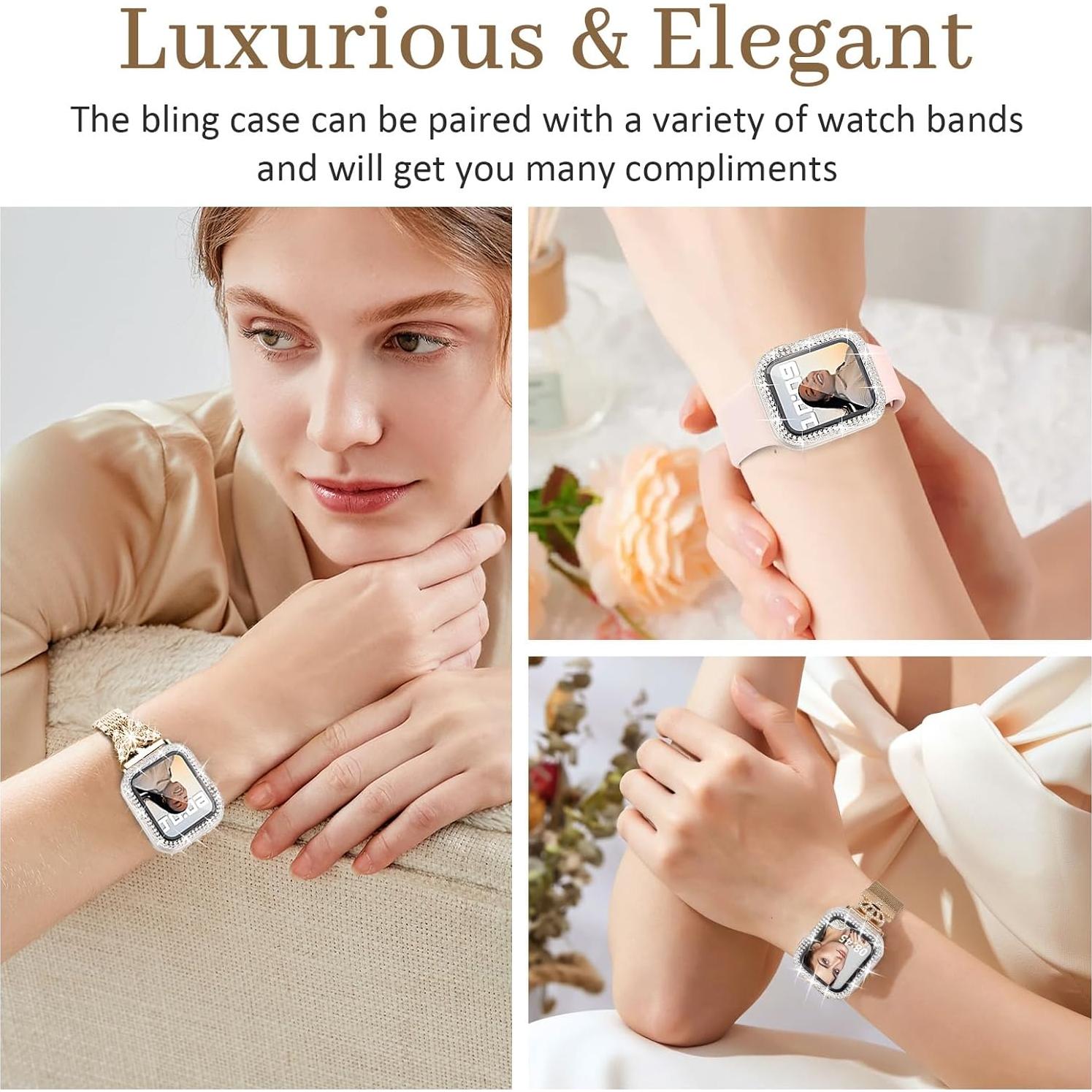 Funda Brillante Newlibery para Apple Watch 40mm con Protector HD