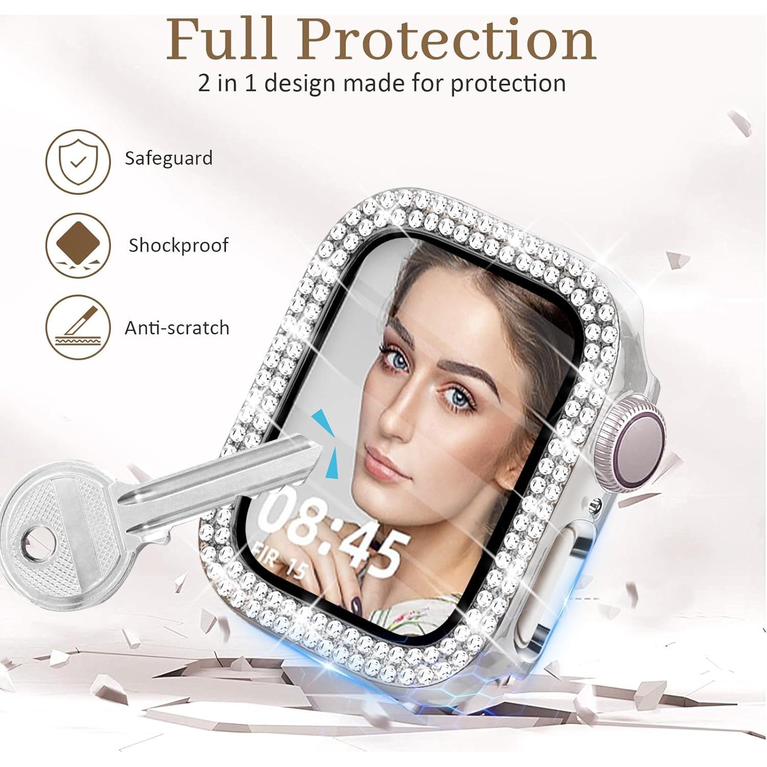 Funda Brillante Newlibery para Apple Watch 40mm con Protector HD