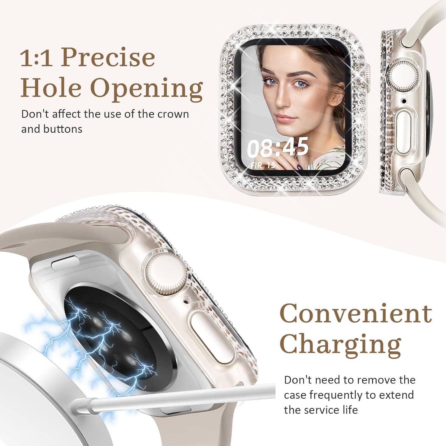 Funda Brillante Newlibery para Apple Watch 40mm con Protector HD