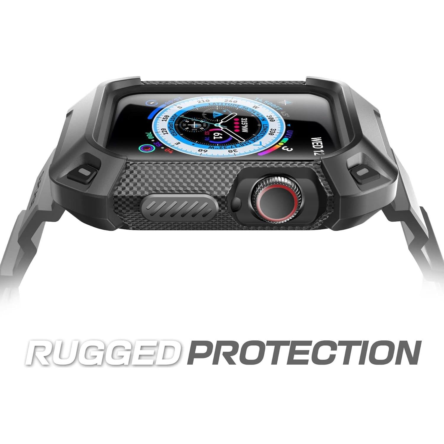 Funda SUPCASE para Apple Watch 9/8/7/6/SE/5/4 45mm Negro