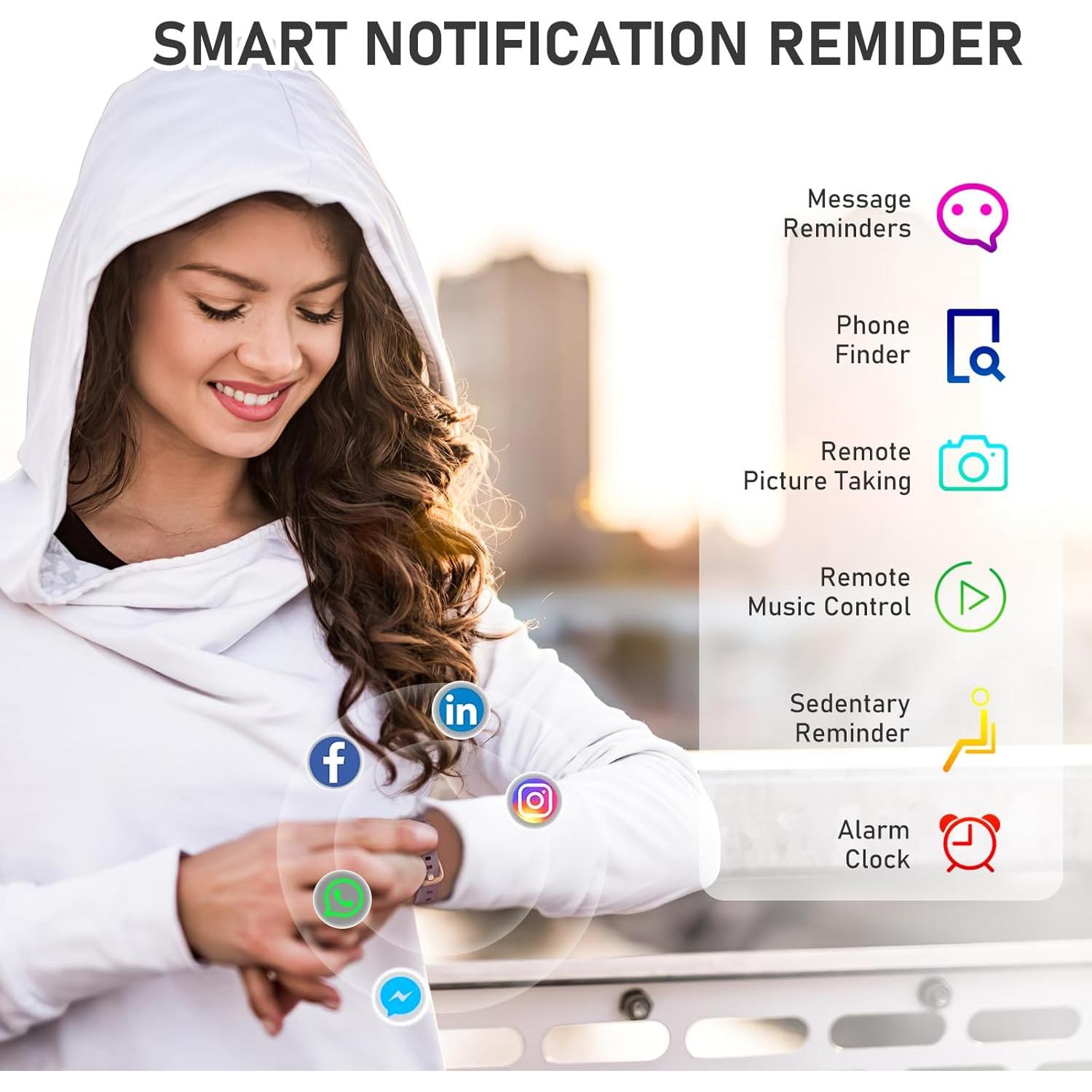 Rastreador de Fitness Moremore con Pantalla AMOLED 1.1"