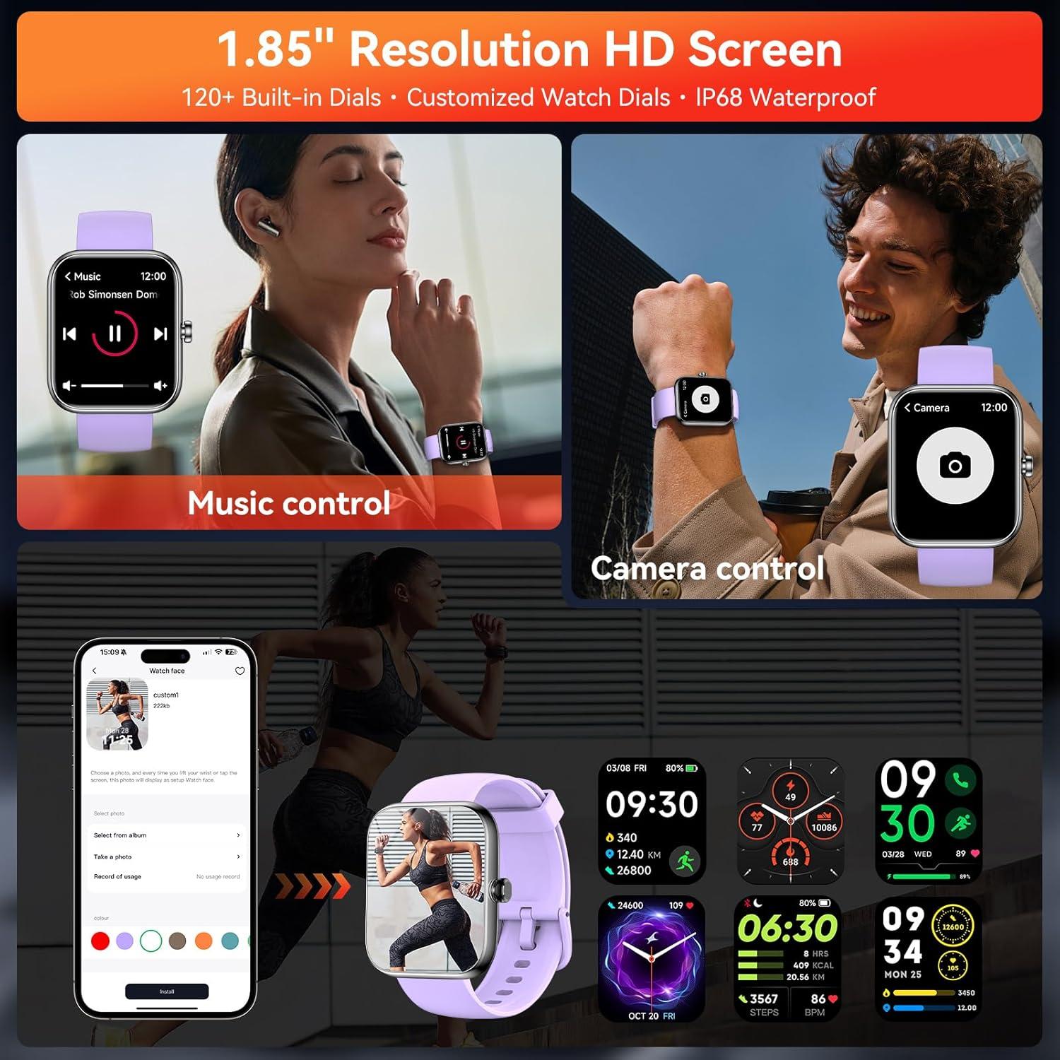 Reloj Inteligente BOOOMIC IDW25 con Alexa, Pantalla 4.65 cm