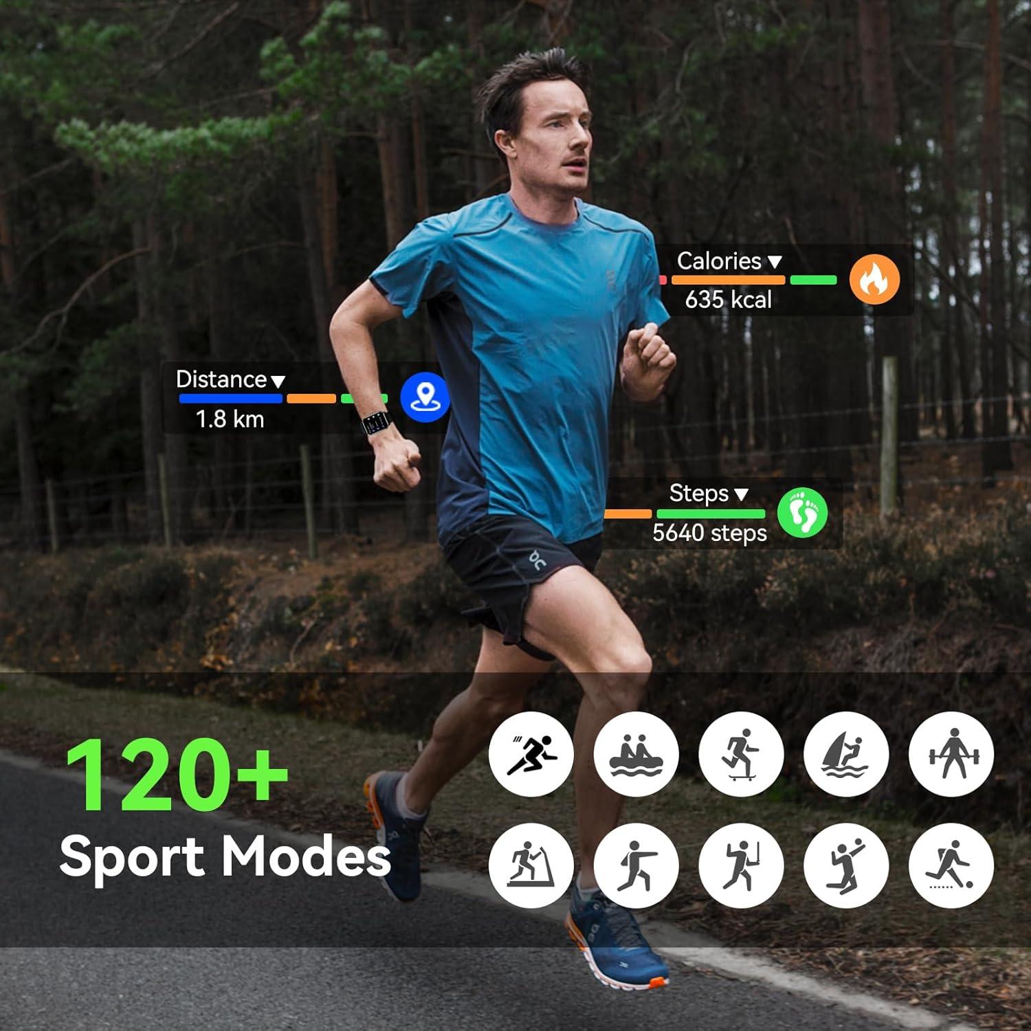 Reloj Inteligente QONBINK TG38 Negro 1.85" HD Fitness IP68