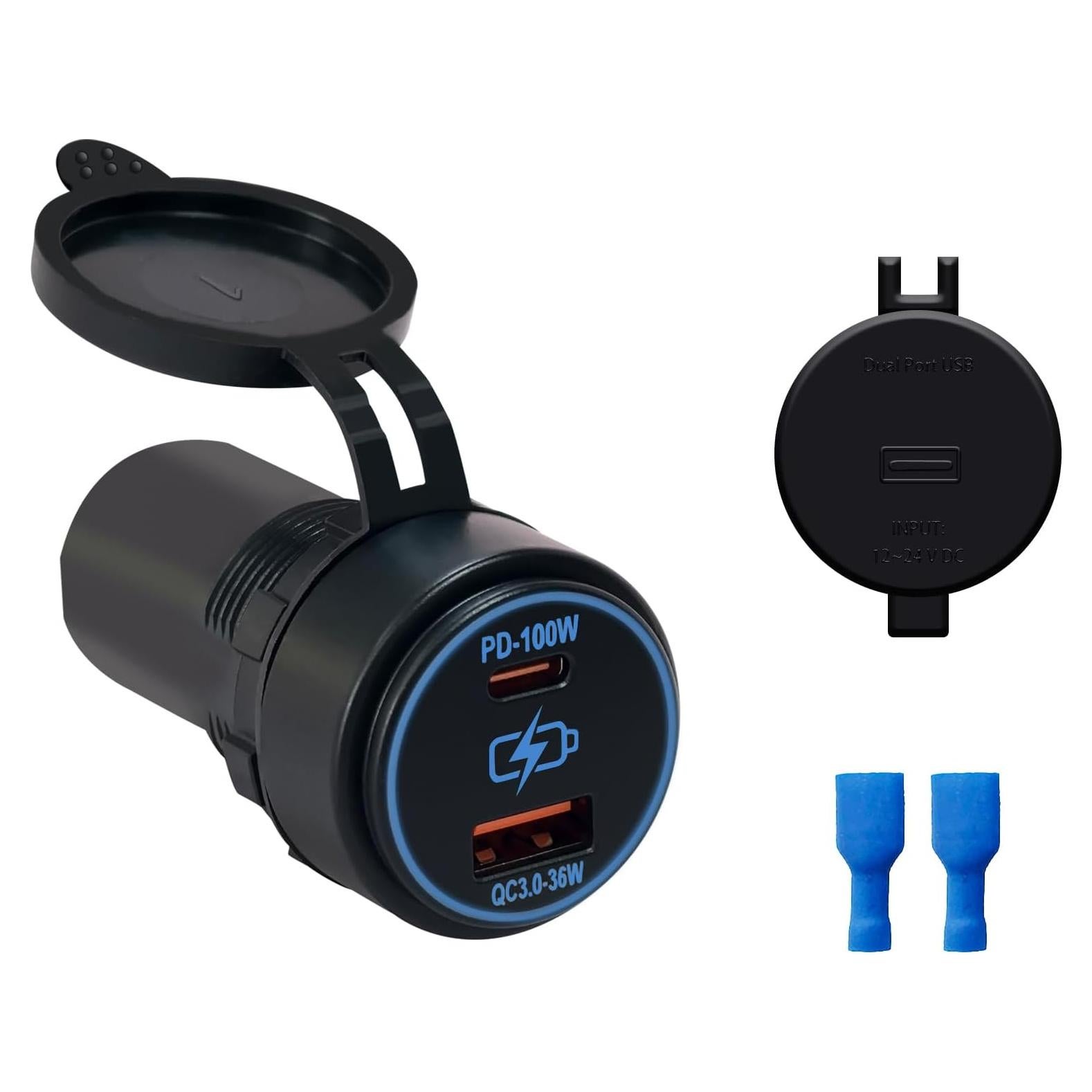 Cargador de coche USB dual 100W BANDC PD QC3.0 12V/24V