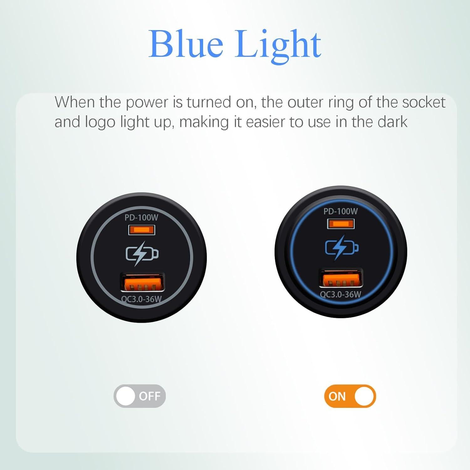 Cargador de coche USB dual 100W BANDC PD QC3.0 12V/24V