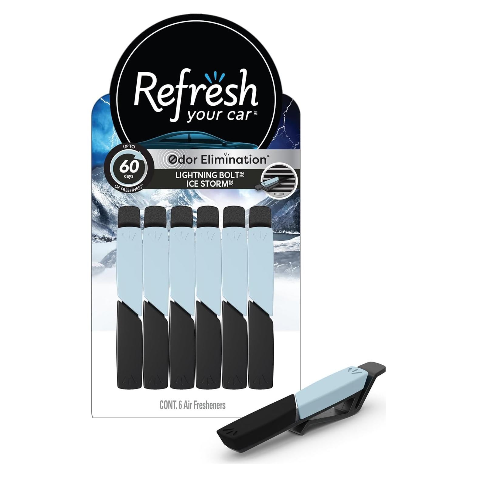 Ambientador de Aire Refresh Your Car Vent Sticks Rayo Tormenta de Hielo