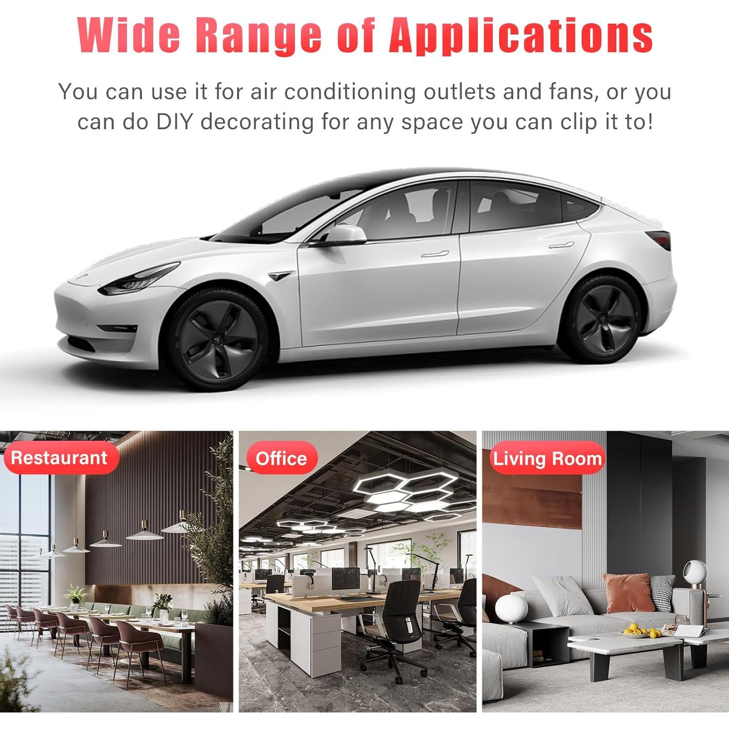 Clips de Ventilación de Aire Augeny 25 PCS Universal Negro