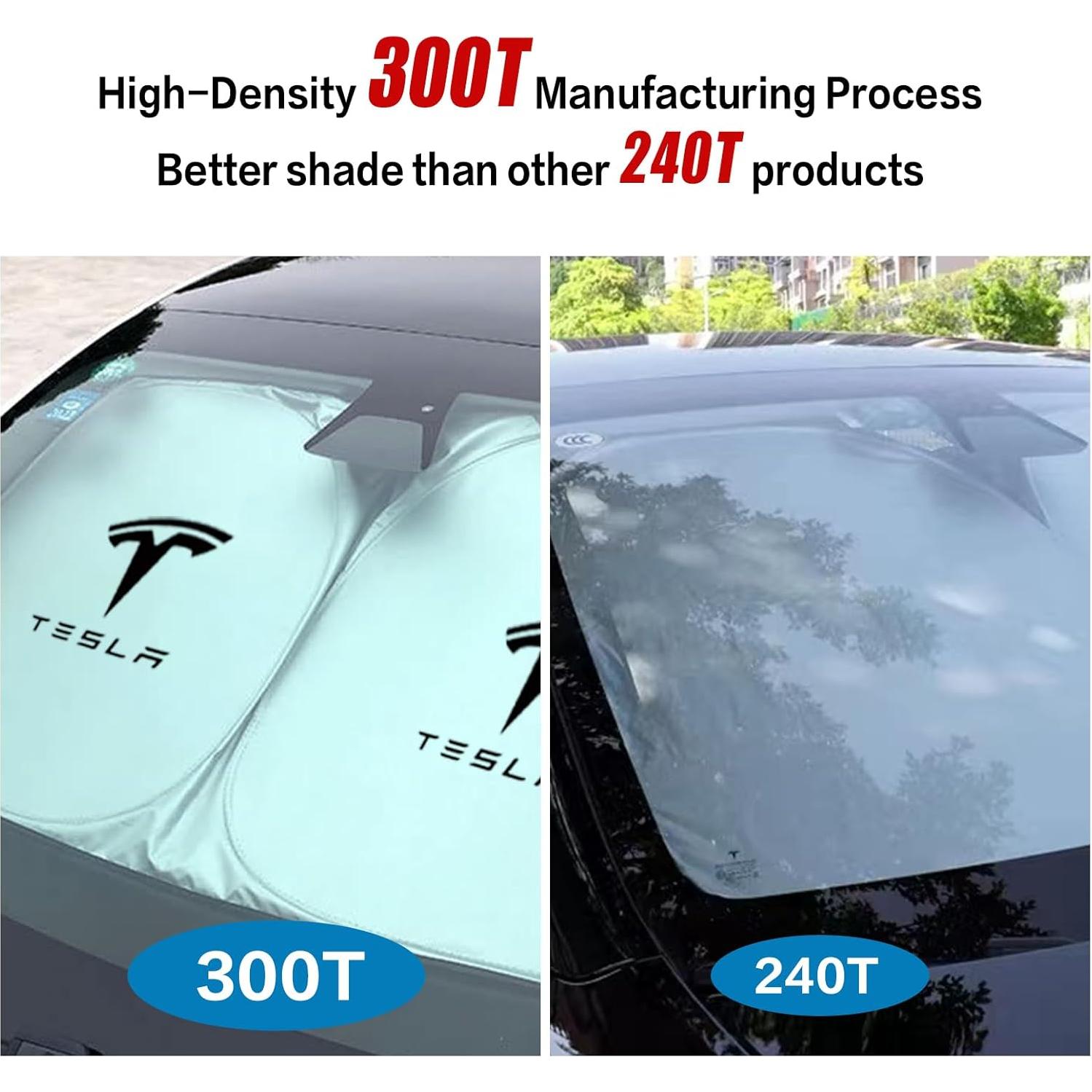 Protector Solar 300T YOYGAG para Tesla Model Y y 3 Negro