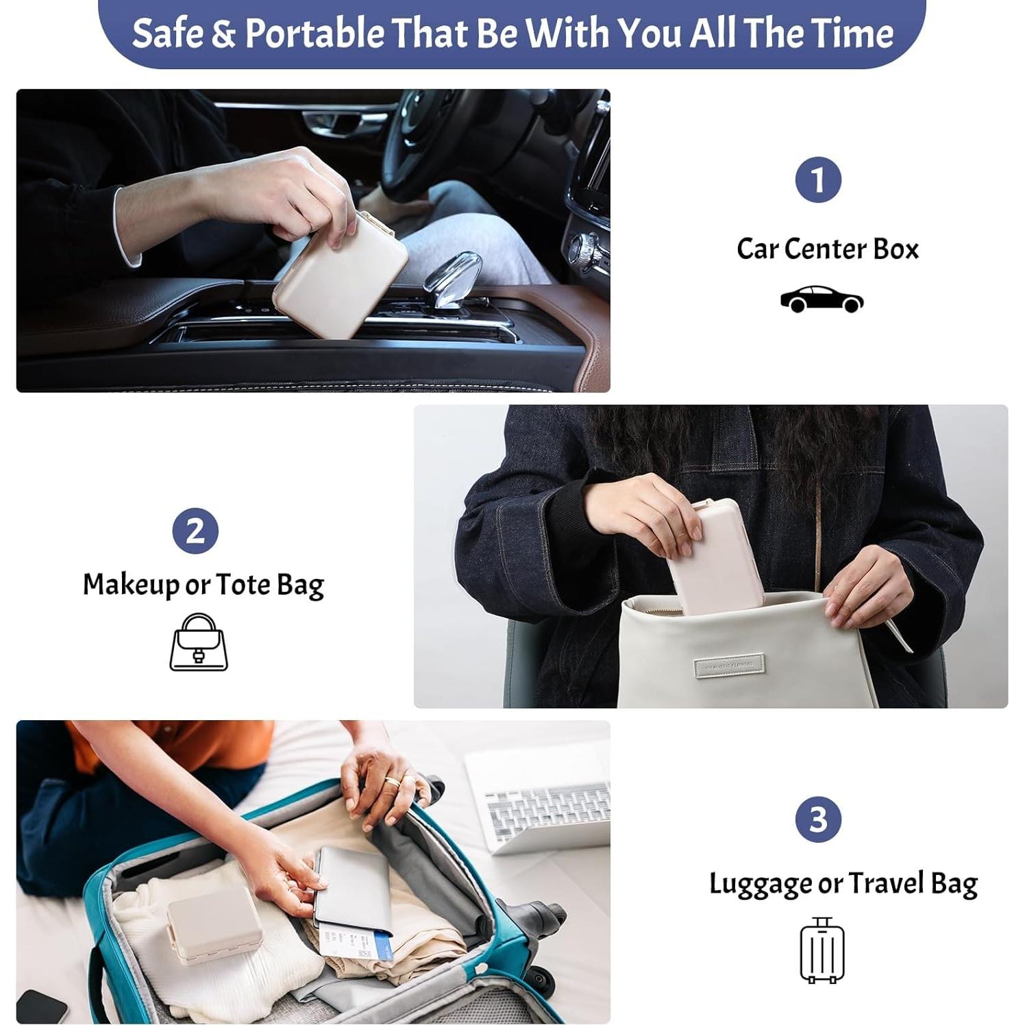 Organizador de Pastillas Plegable LANDNEOO Caqui 7 Días AM PM