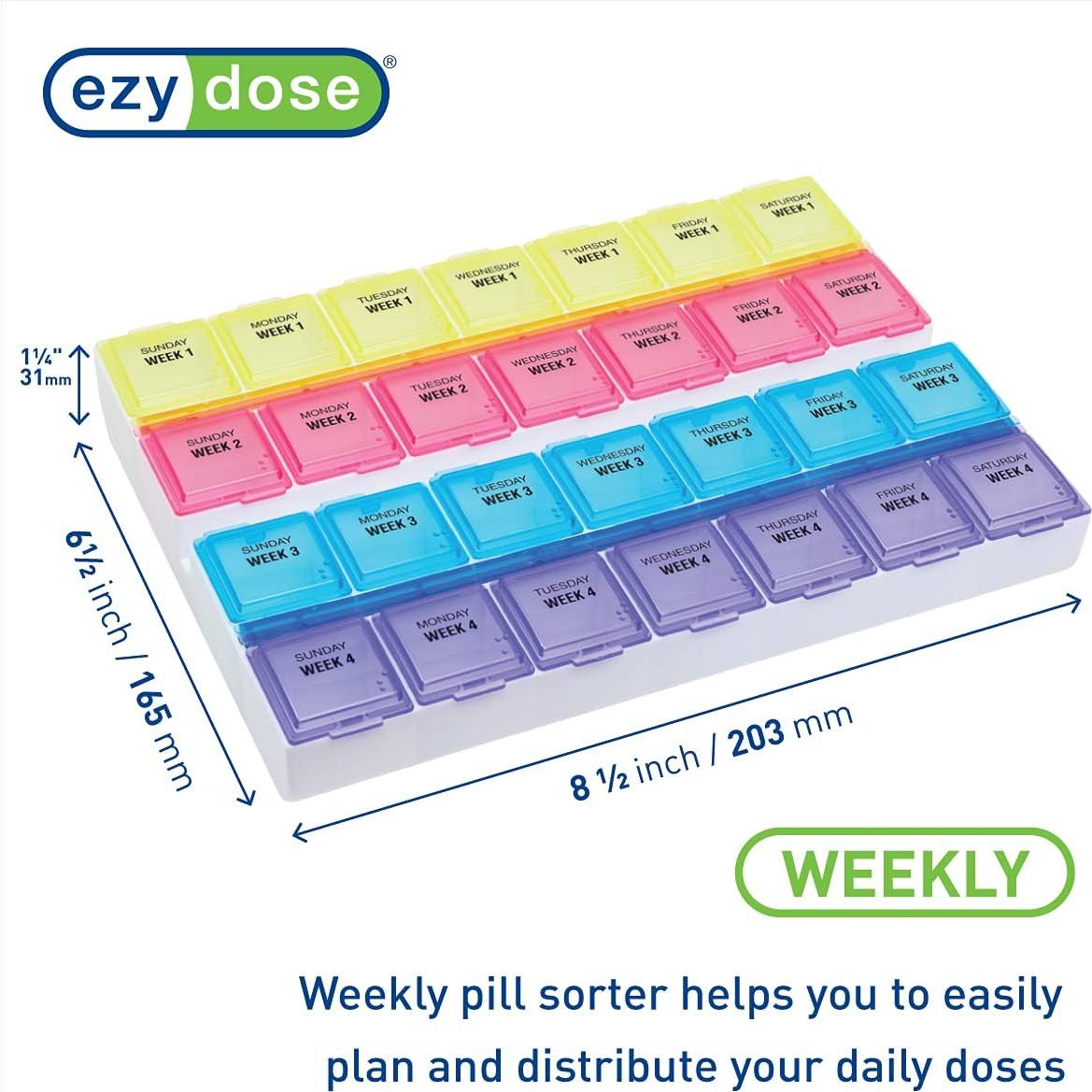Estuche Organizador de Pastillas EZY DOSE 28 Días Libre BPA