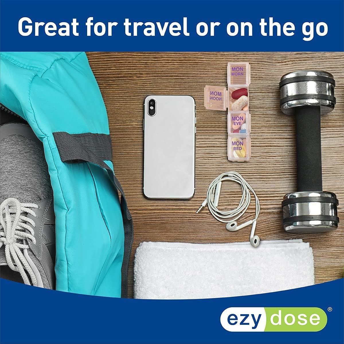 Organizador Semanal de Pastillas Ezy Dose 7 Días 4 Dosis