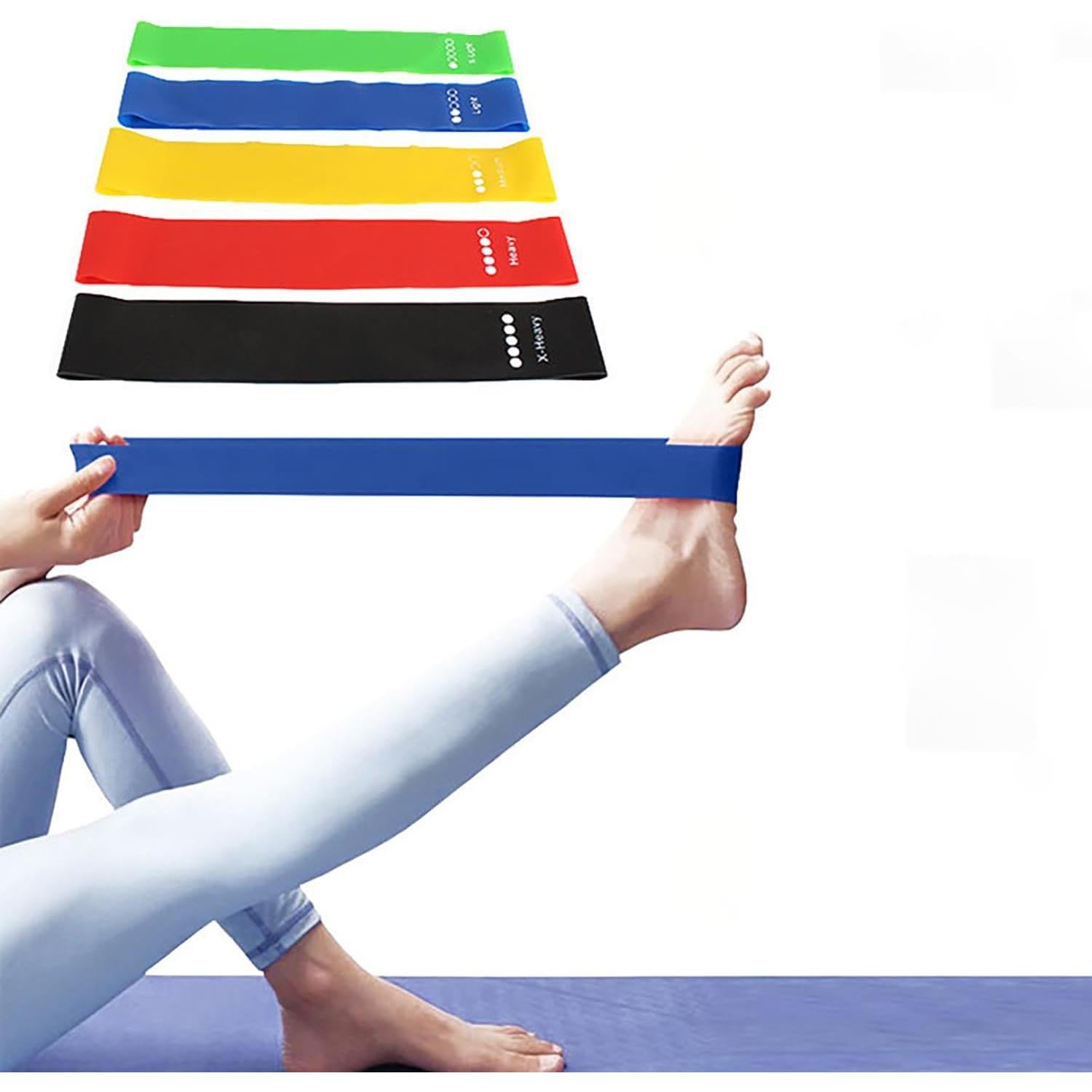 Set de 5 Bandas de Resistencia Edidie para Yoga y Entrenamiento