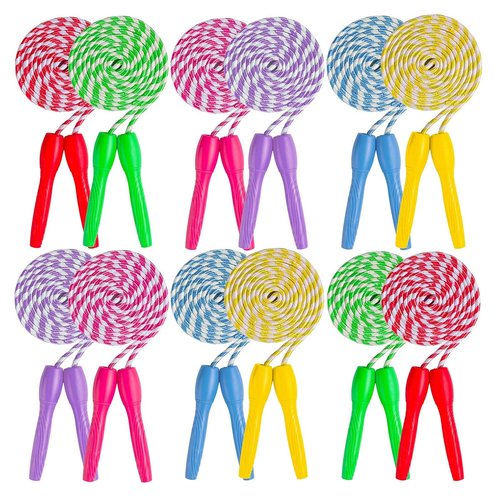 Cuerda de Salto RamPro 2.13m Nylon Multicolor para Fitness