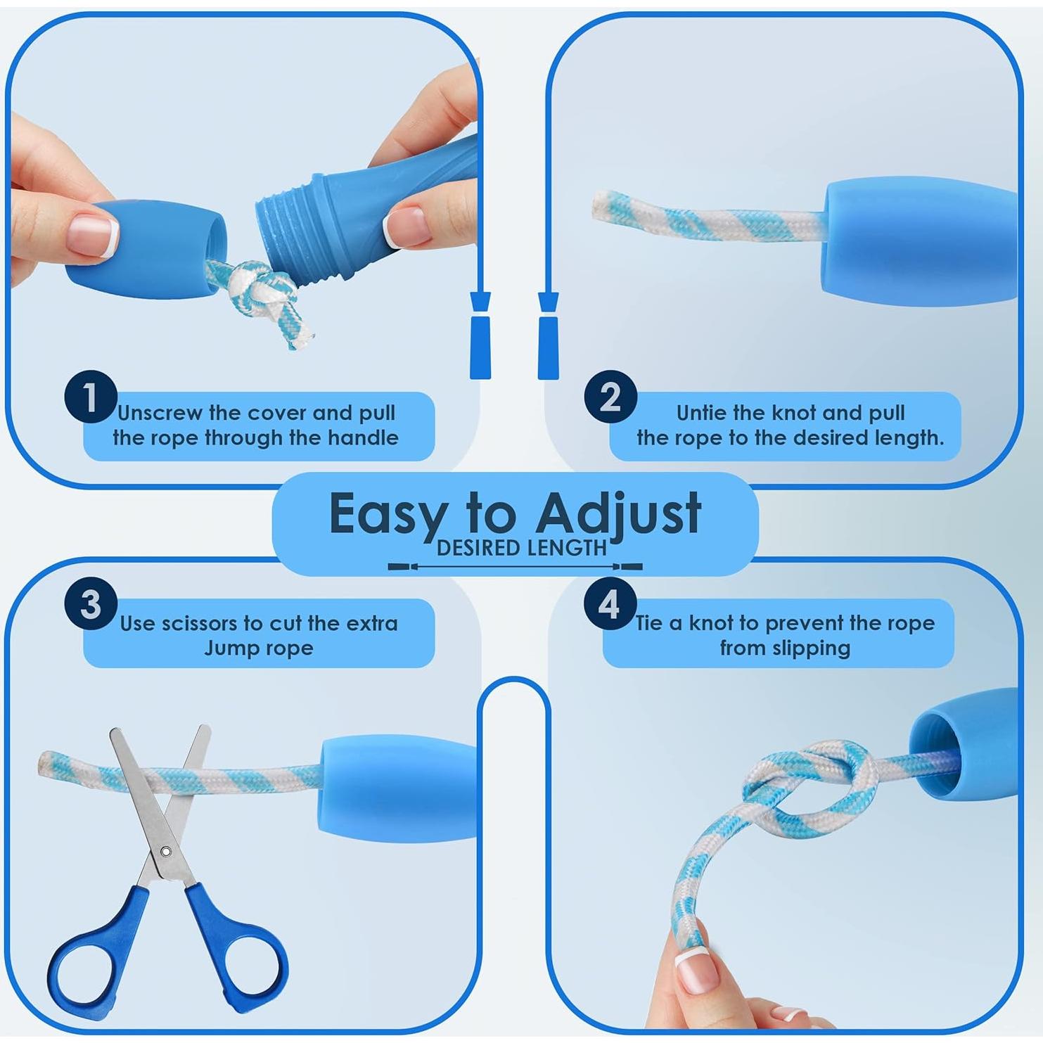 Cuerda de Salto RamPro 2.13m Nylon Multicolor para Fitness