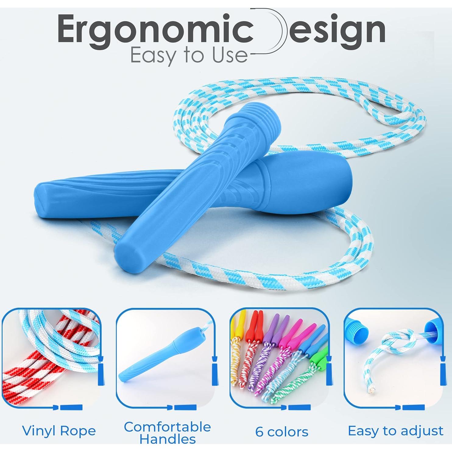 Cuerda de Salto RamPro 2.13m Nylon Multicolor para Fitness