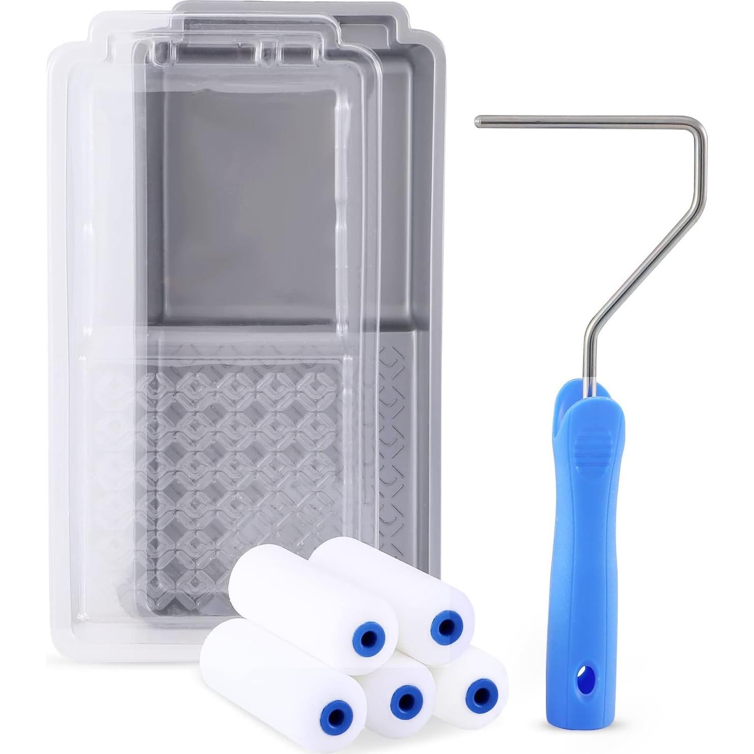 Kit de Rodillo de Pintura de Espuma Mister Rui 4" - 8 Piezas