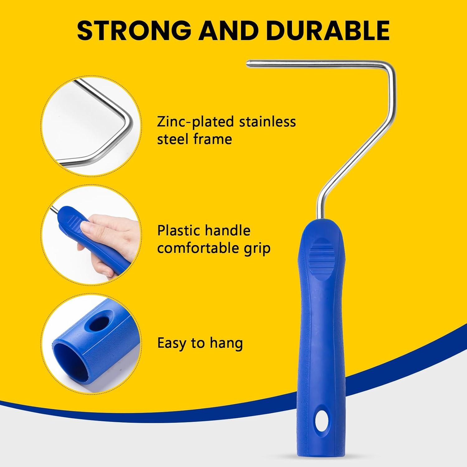 Kit de Rodillo de Pintura de Espuma Mister Rui 4" - 8 Piezas