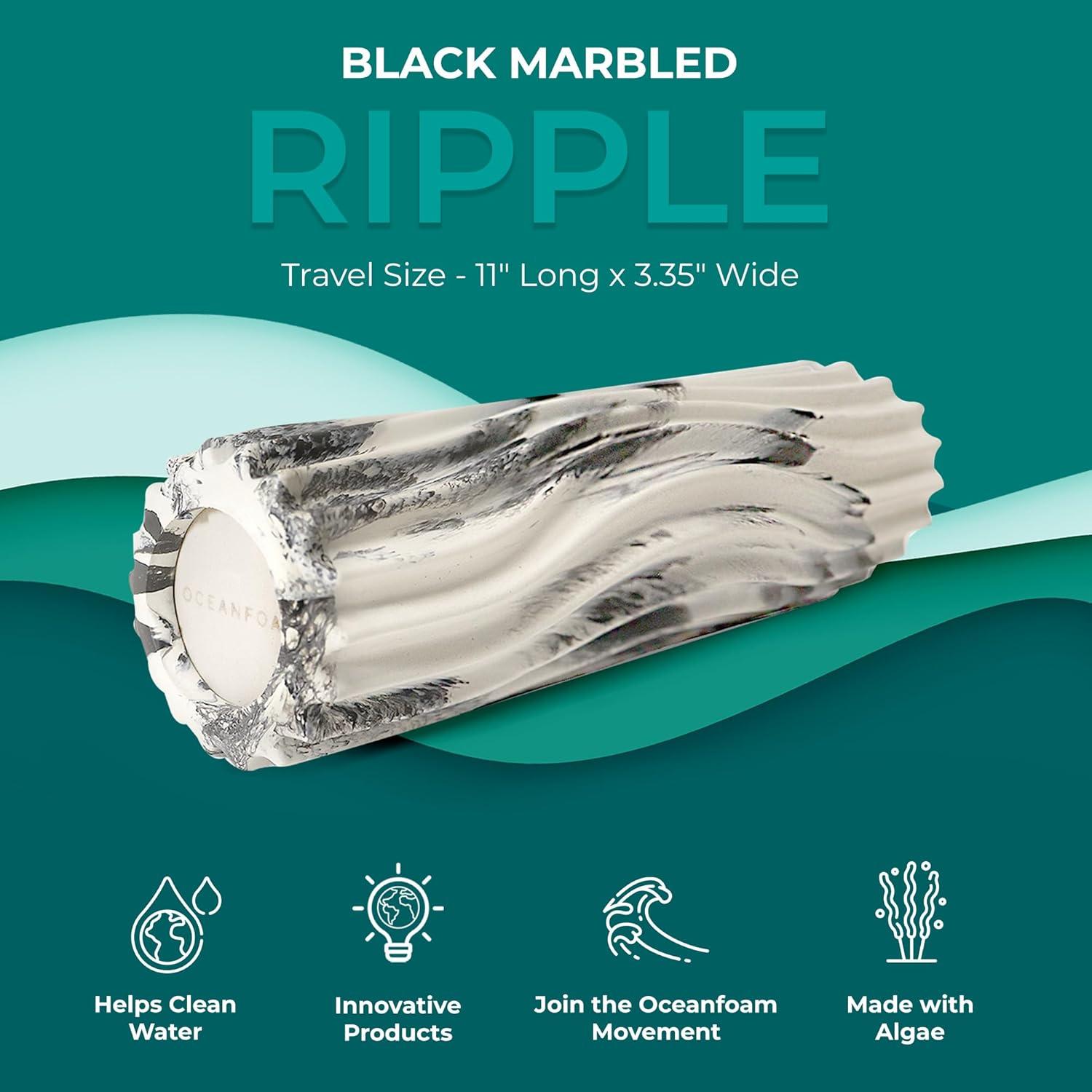 Rodillo de Espuma de Viaje Oceanfoam Ripple 28 cm - Masaje Profundo