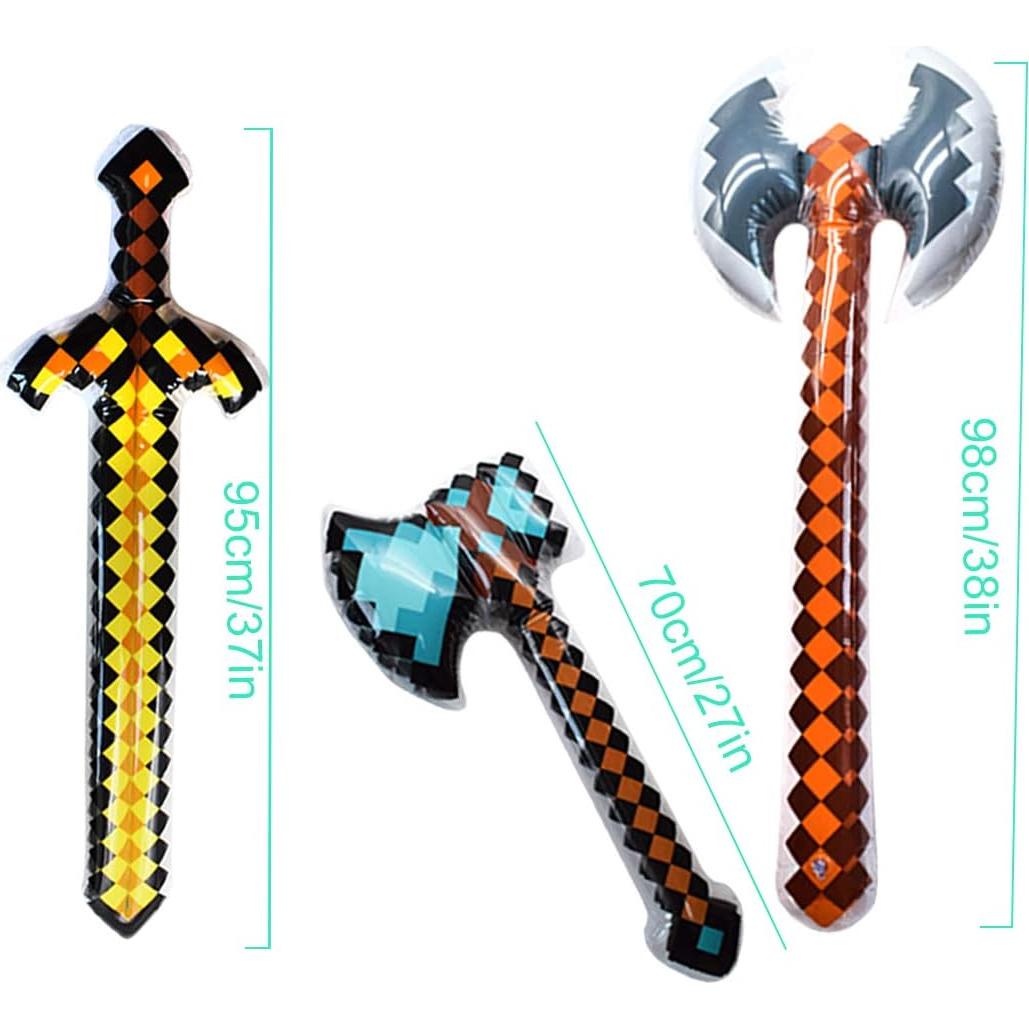 Set de 6 Espadas y Hachas Inflables ShaqMars para Niños