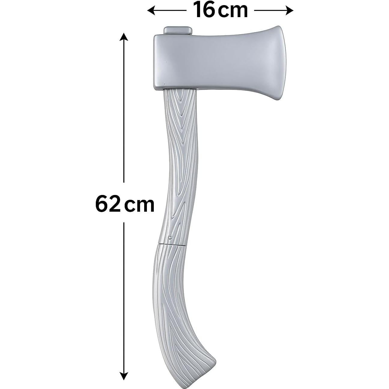 Hacha de Disfraz Falsa Buweeo Plateada 60 cm Halloween