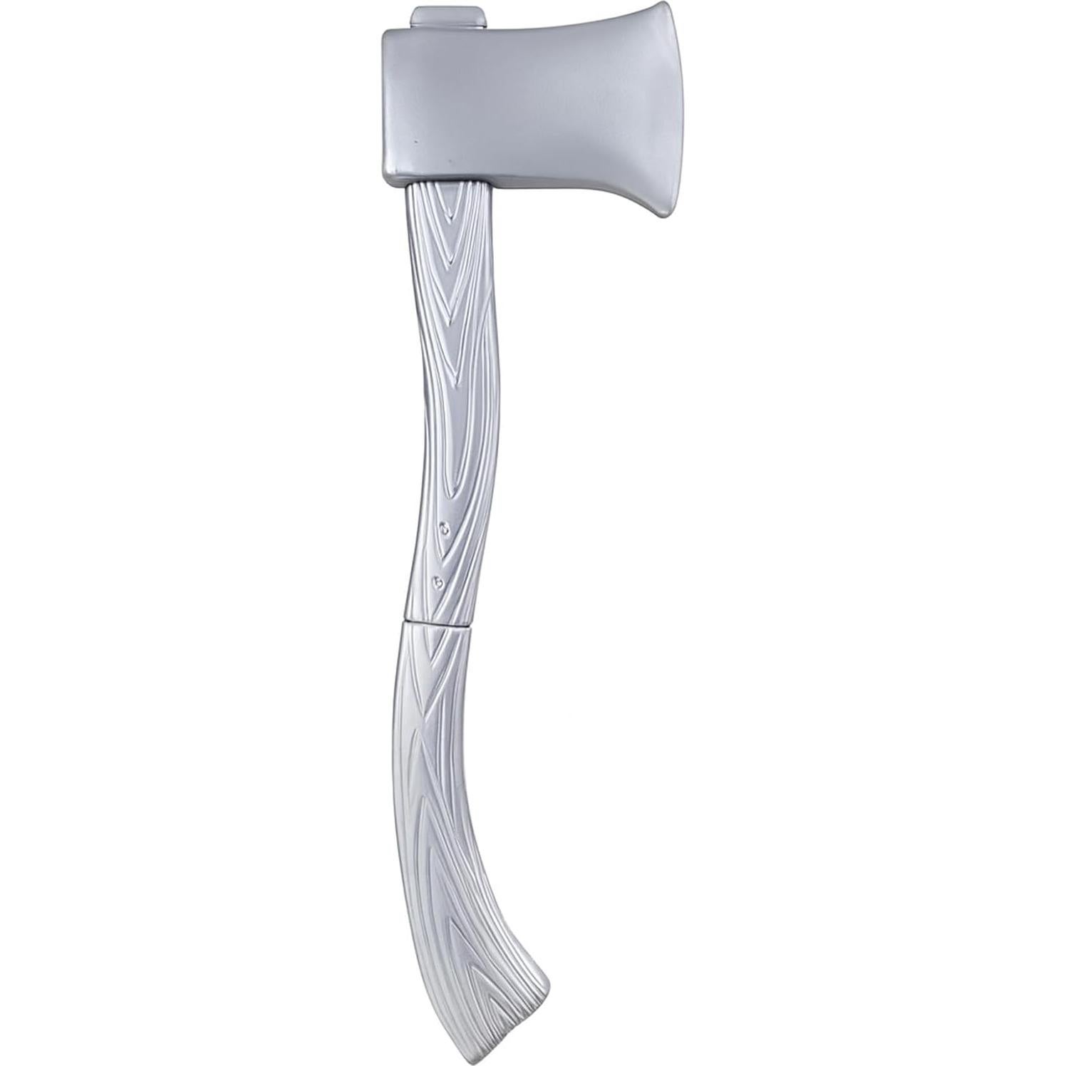 Hacha de Disfraz Falsa Buweeo Plateada 60 cm Halloween