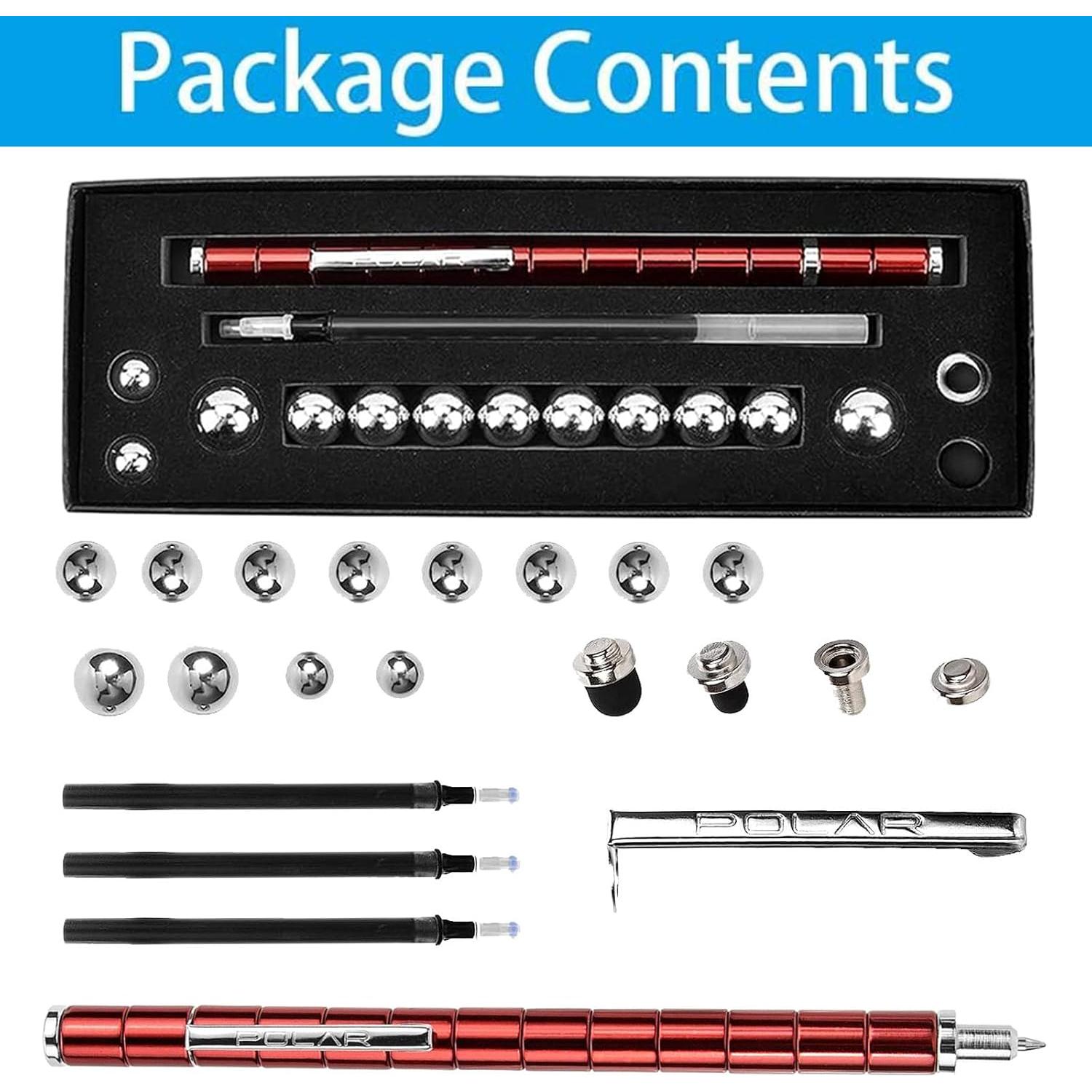 Bolígrafo Antiestrés Magnético Wercow Rojo Juguete Multifuncional