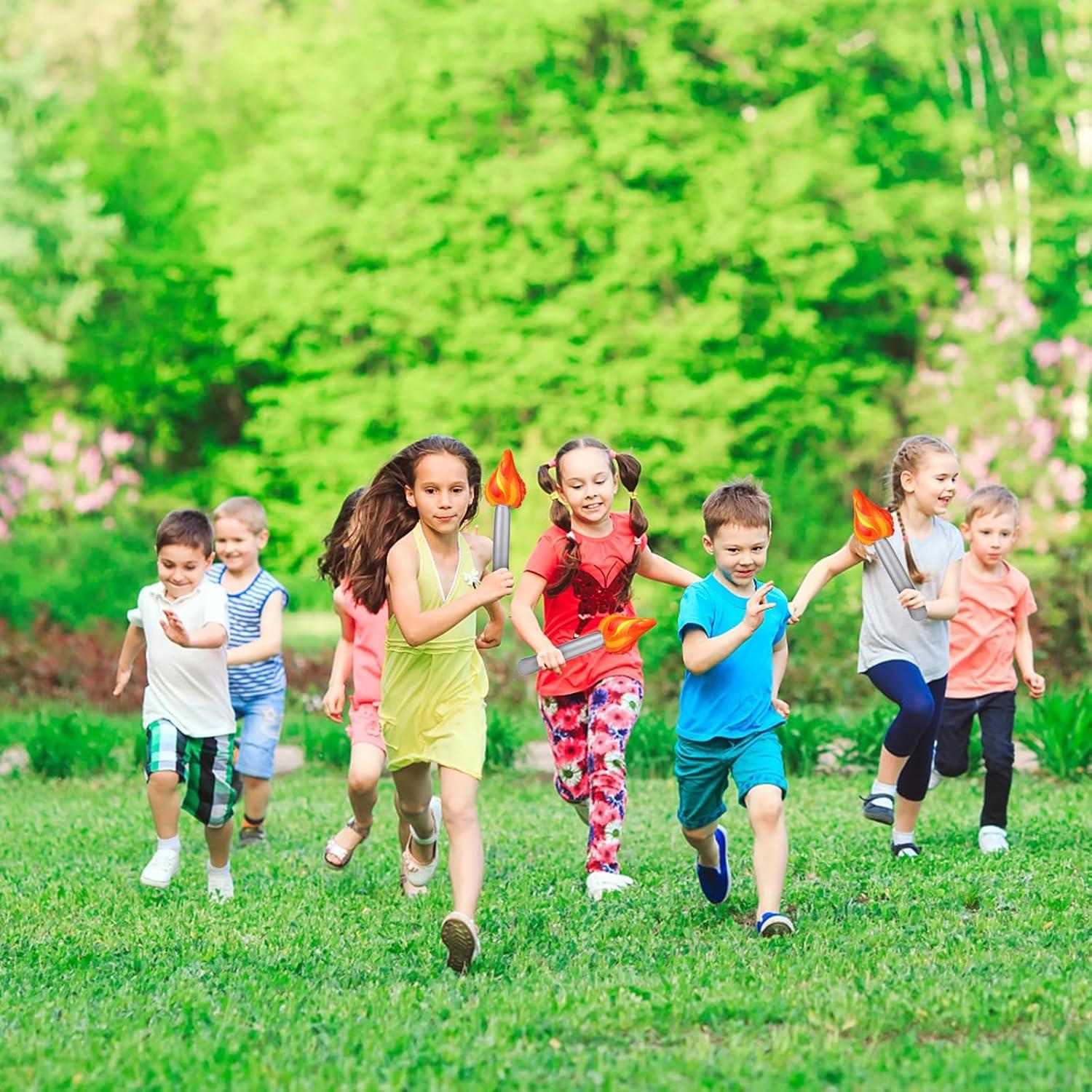 6 Antorchas Inflables PVC 40x13.5cm Decoración Fiesta Halloween