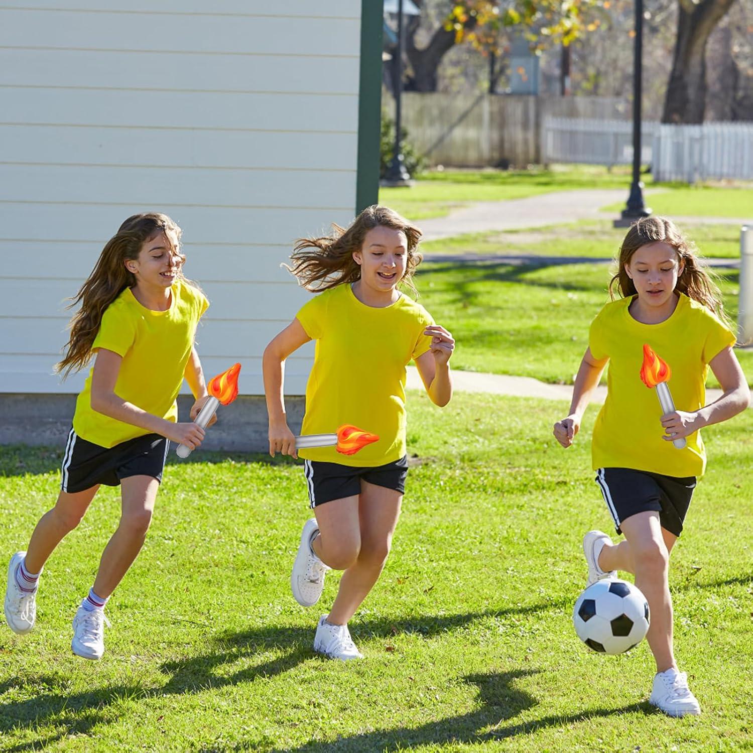 6 Antorchas Inflables PVC 40x13.5cm Decoración Fiesta Halloween