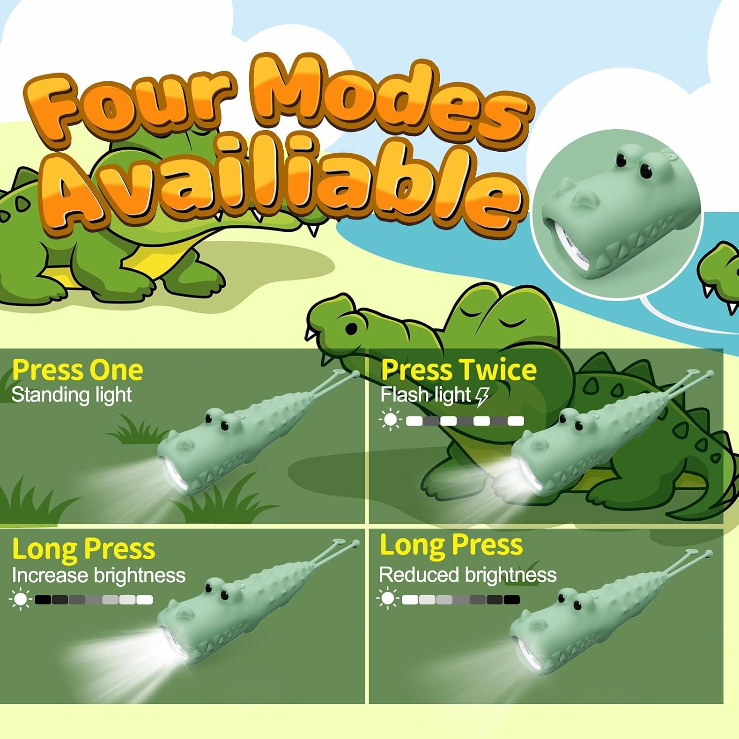 Linterna Recargable Loveruis Cocodrilo 4 Modos de Luz