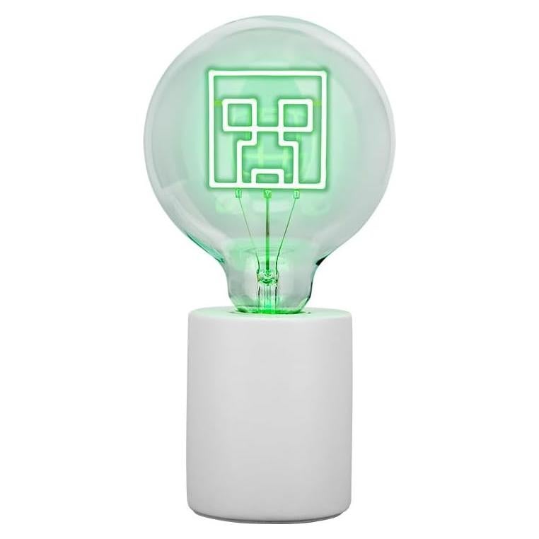 Lámpara LED Neón Creeper Minecraft Paladone E27 Verde 24.3cm
