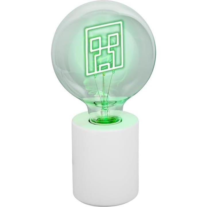 Lámpara LED Neón Creeper Minecraft Paladone E27 Verde 24.3cm
