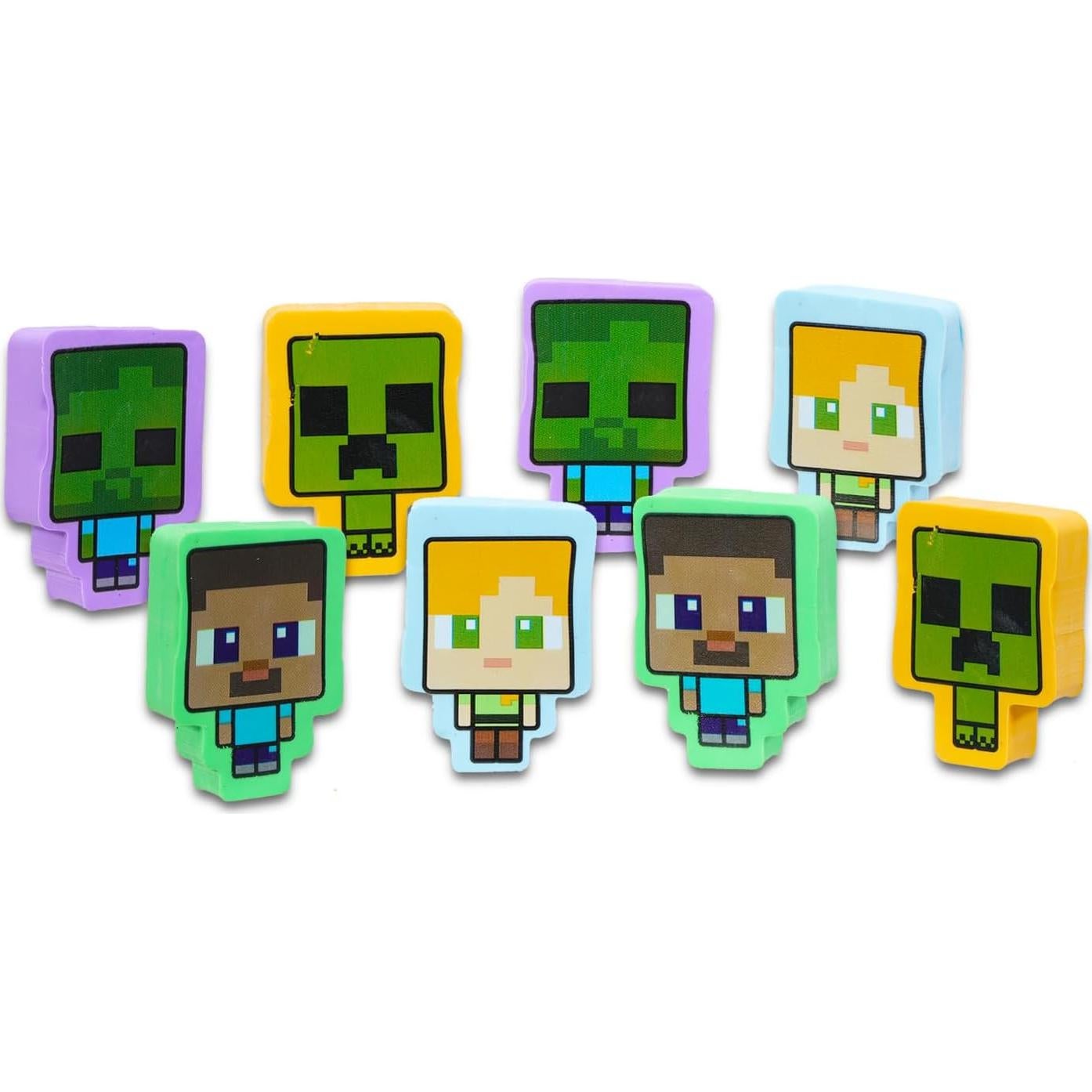 Conjunto de 8 Borradores Minecraft con Stickers - Fiesta Niños