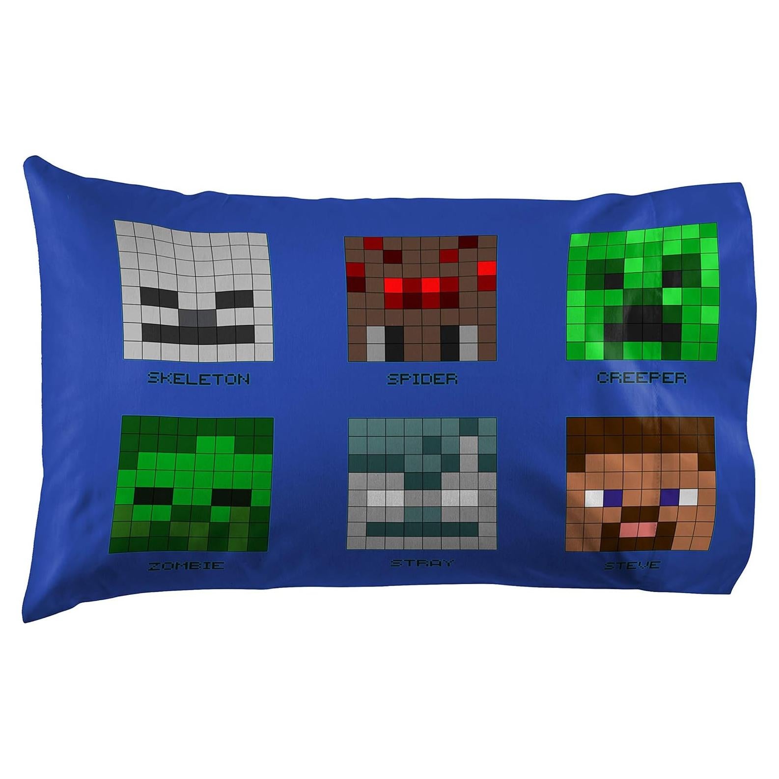 Funda de Almohada Individual Jay Franco Minecraft Doble Cara