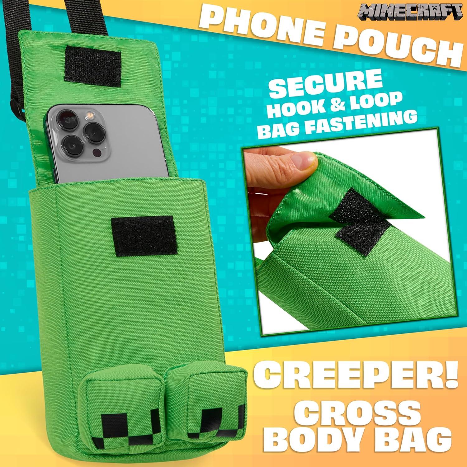Bolsa Cruzada Minecraft para Teléfono Móvil con Correa Ajustable