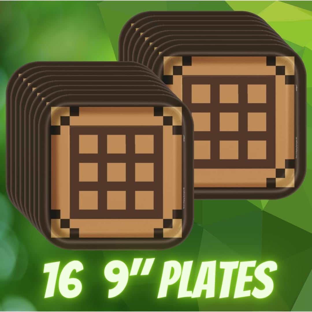 Suministros de Fiesta de Cumpleaños Minecraft para 16 Invitados