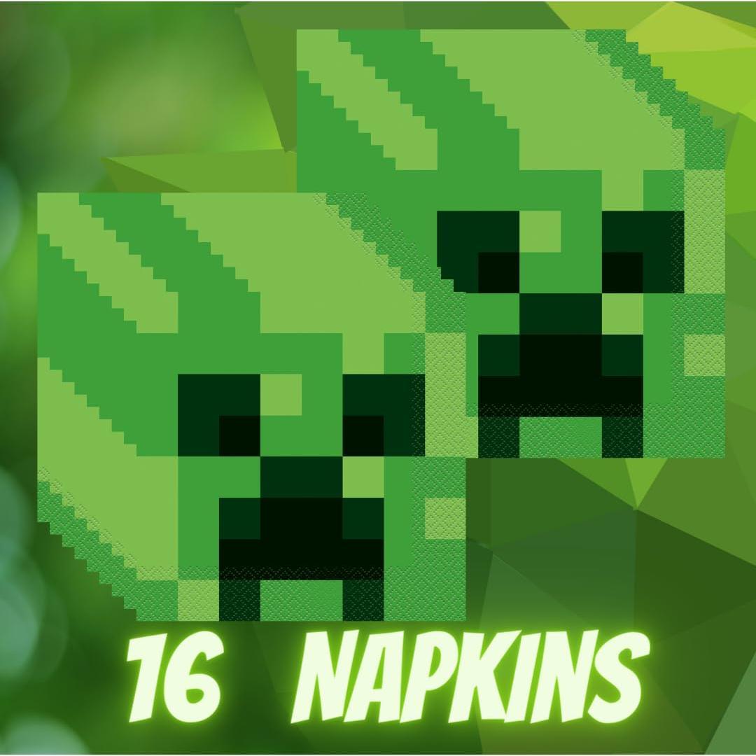 Suministros de Fiesta de Cumpleaños Minecraft para 16 Invitados