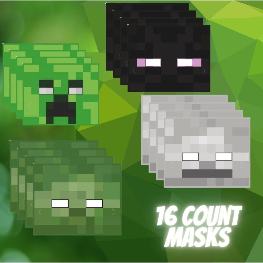 Suministros de Fiesta de Cumpleaños Minecraft para 16 Invitados