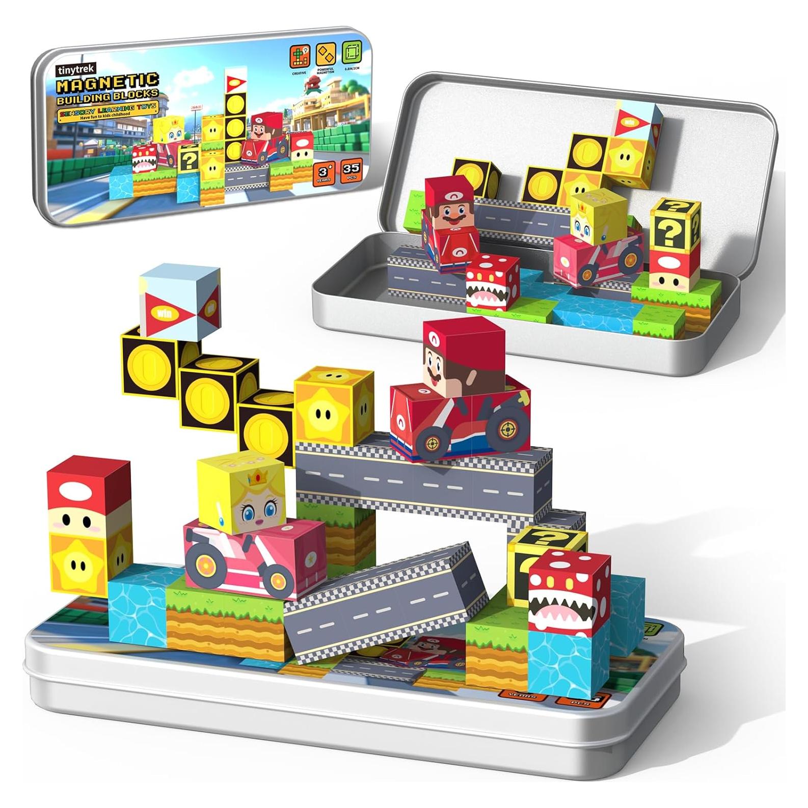 Bloques Magnéticos TinyTrek 35 PCS Juguetes STEM 3+ Años