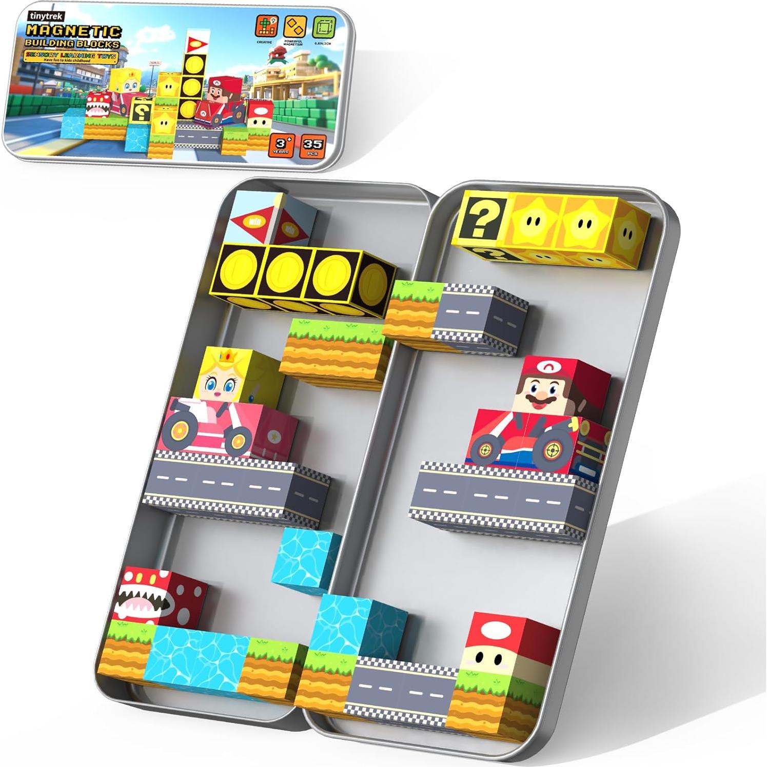 Bloques Magnéticos TinyTrek 35 PCS Juguetes STEM 3+ Años